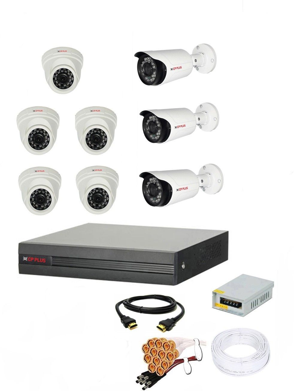 CP PLUS 8 Channal HD DVR 1080p 1Pcs,Outdoor Camera 2.4MP 3Pcs,Indoor Camera 2.4MP 5Pcs Security Camera-picture-12