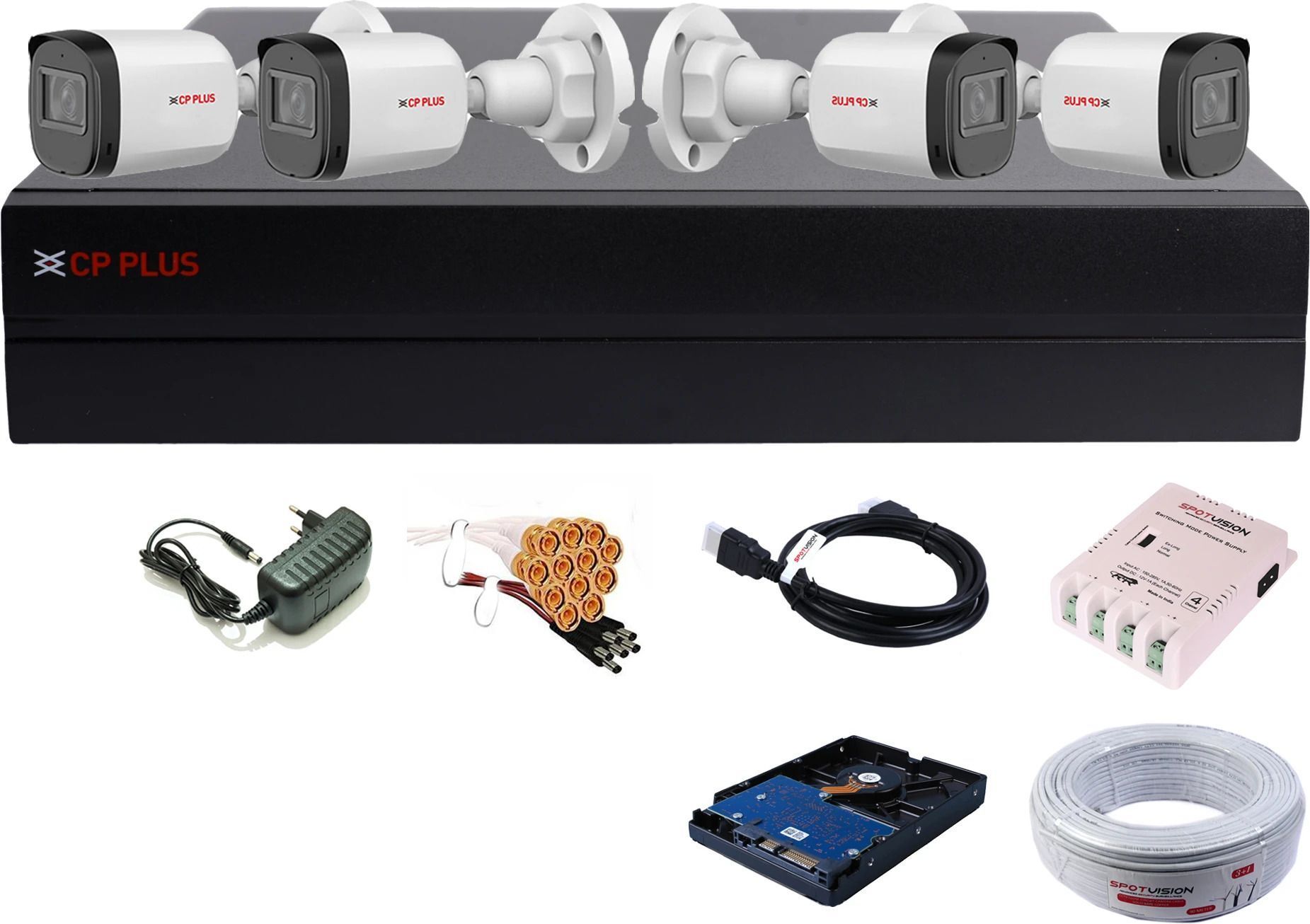 CP PLUS 4 Channel HD DVR 1080P,Higher Resolution 2.4MP FULL HD IP67 Outdoor Camera,C07 Security Camera-picture-30