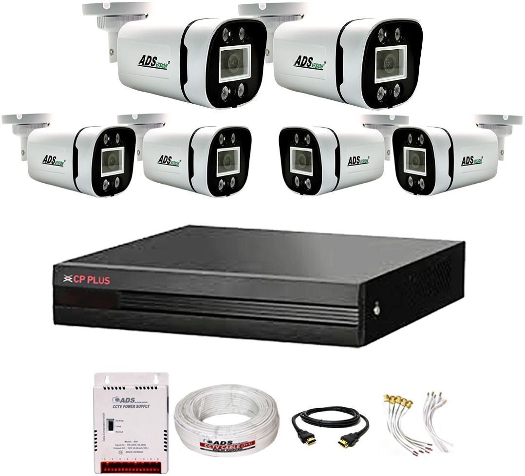 CP PLUS HYBRID 8ch DVR 6BULLET AUDIO CAMERA COLORVU NIGHT VISION KIT Security Camera-picture-26