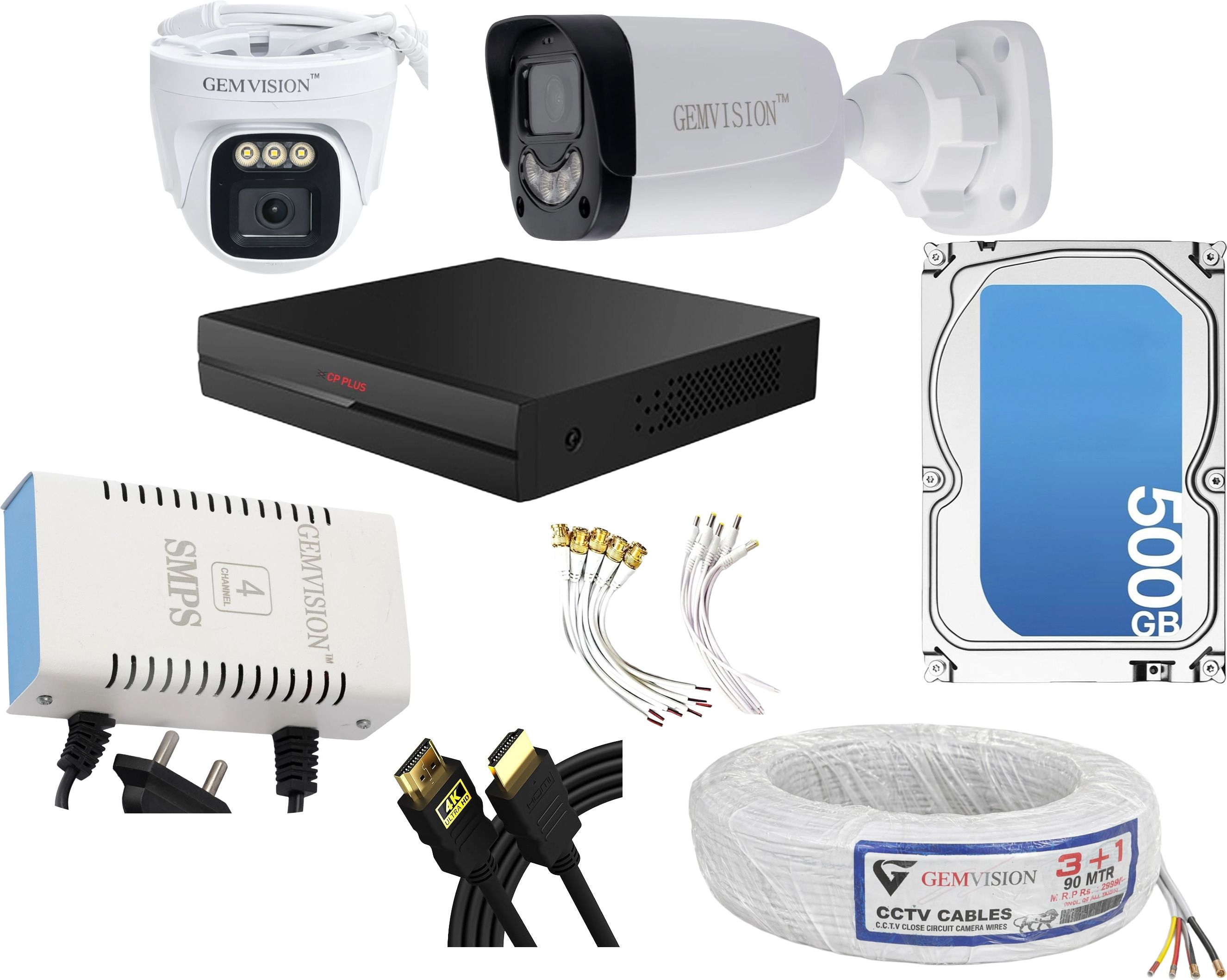 CP PLUS 4 Channel 3MP Color Night Vision CCTV Camera System with Audio 1 Bullet 1 Dome Security Camera-picture-23
