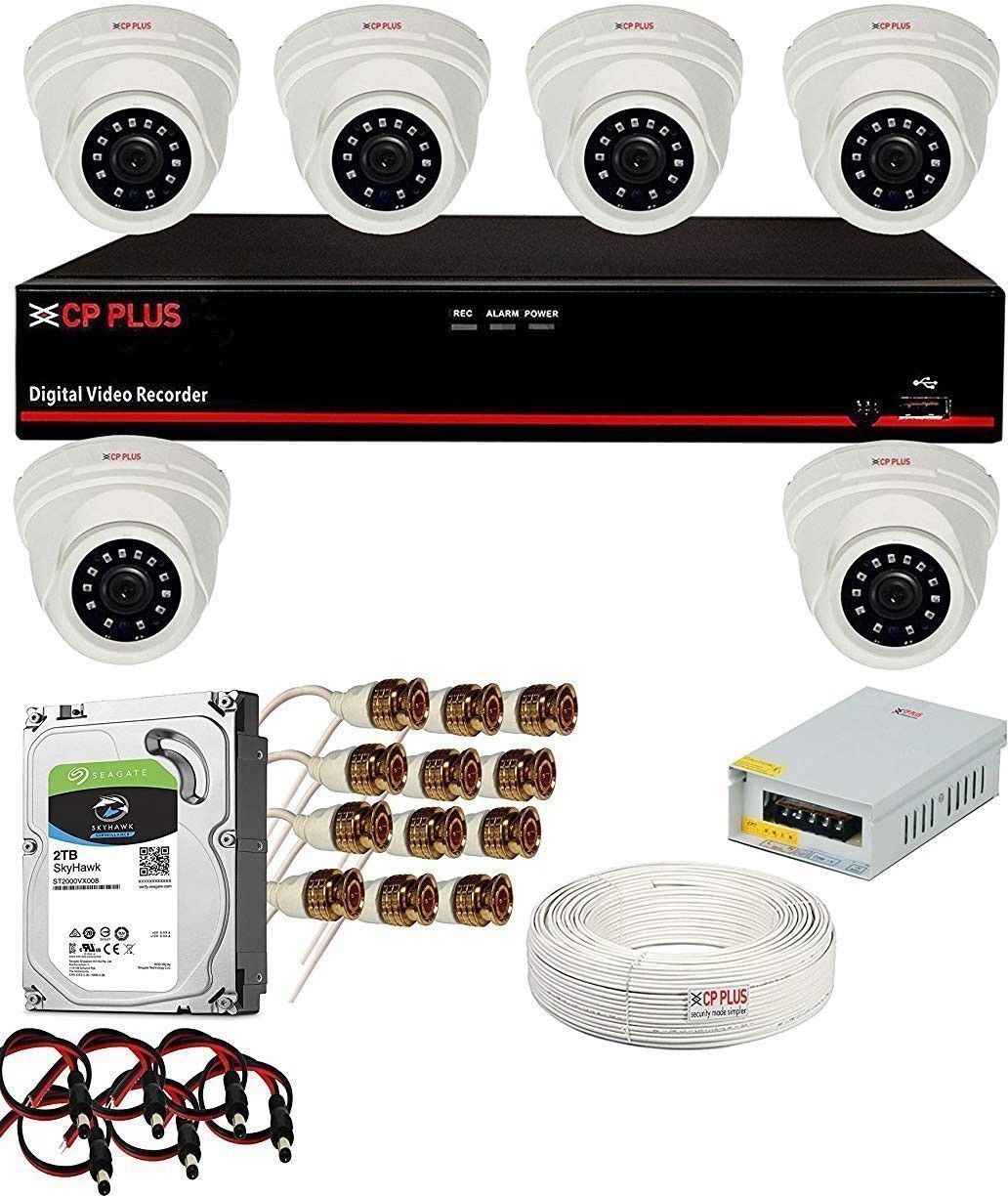 CP PLUS FULL HD DVR 2.4MP 6 Dome Camera , 1TB HDD Accessorie Complete CCTV Combo Set Security Camera-picture-12