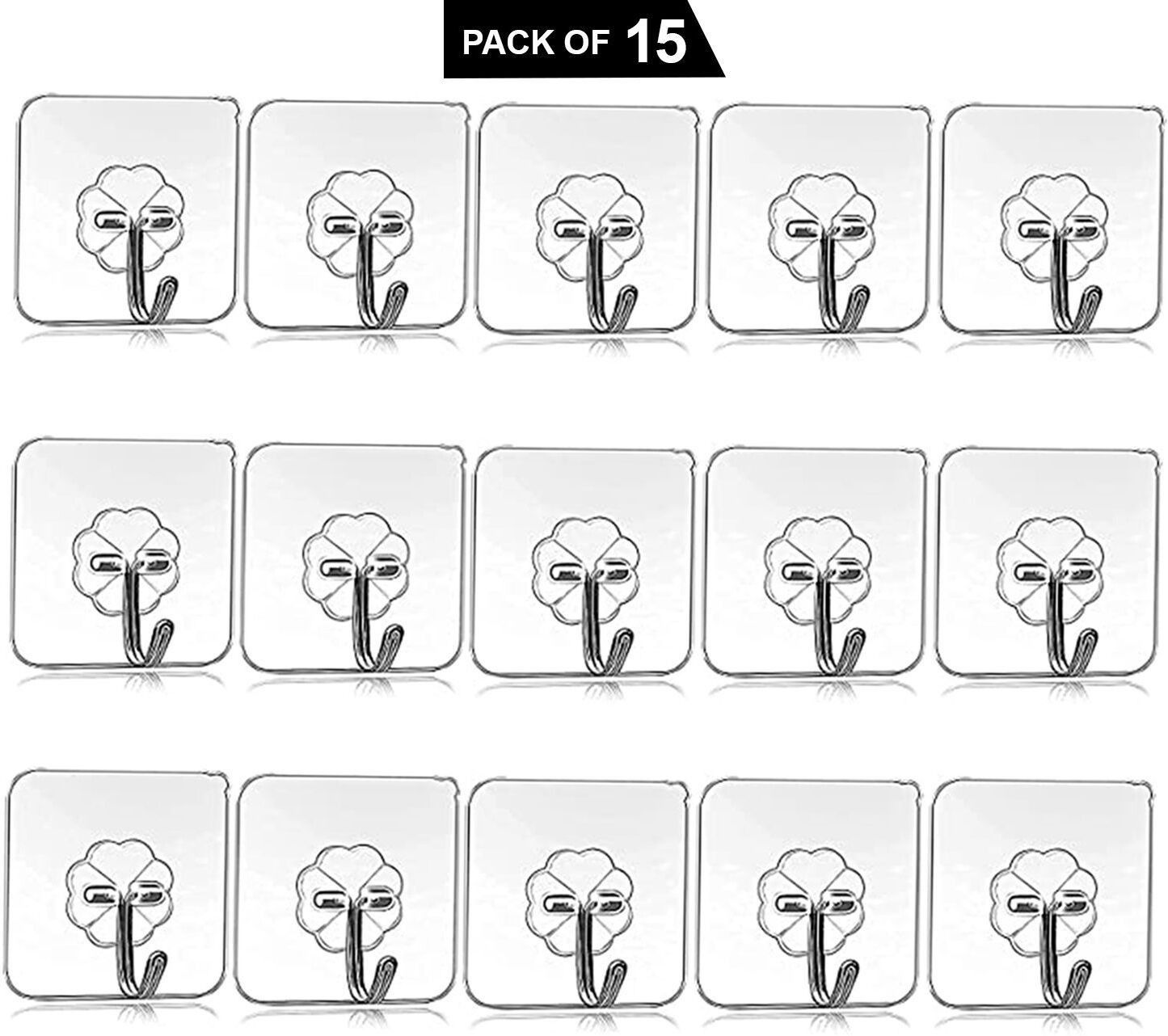 lufasa Self Adhesive Hooks Set of 15 Hook 15-picture-14