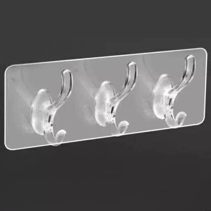mercehive Self Adhesive Sticker Hanger | No-Drill Plastic Wall Hooks Hook 3-picture-16