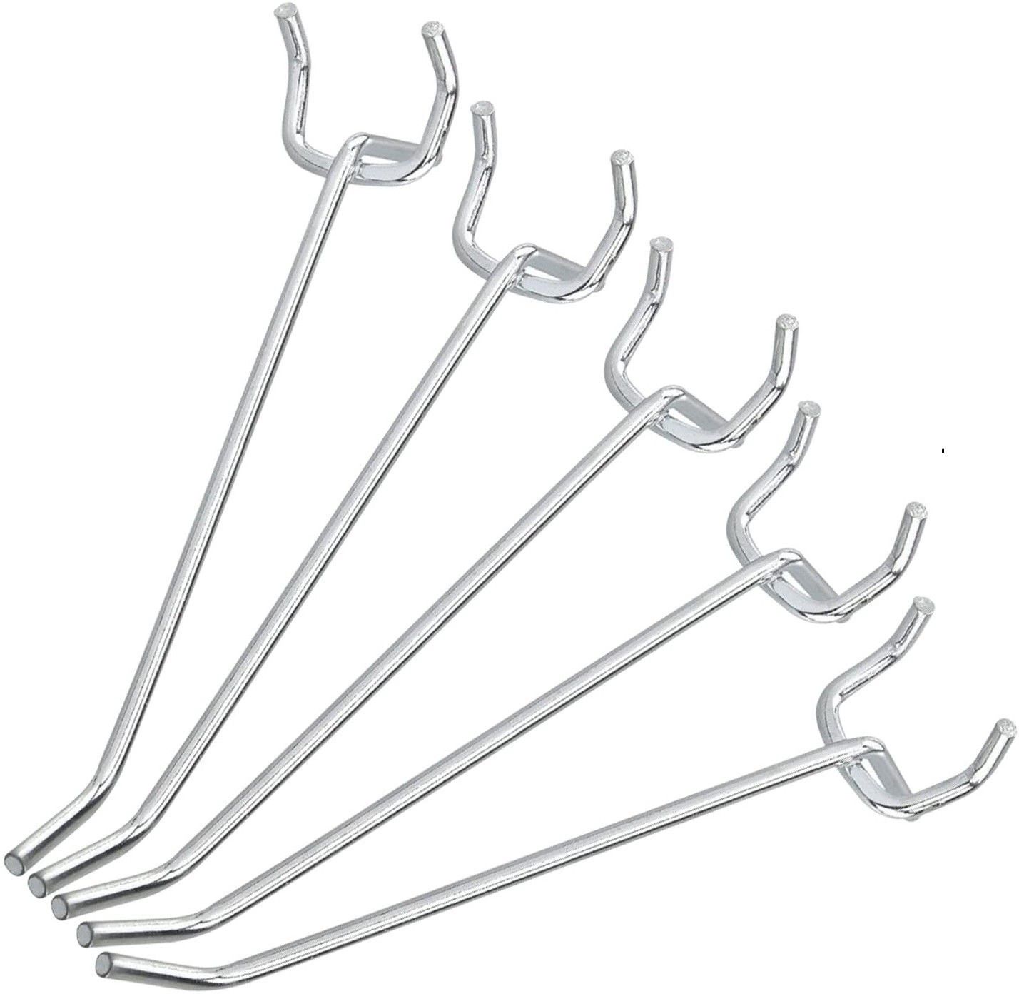 q1 beads 12 Pcs 8" Pegboard Panel Hooks Peg Board Display Hooks for 1” Spaced Pegboard Hook 1-picture-16