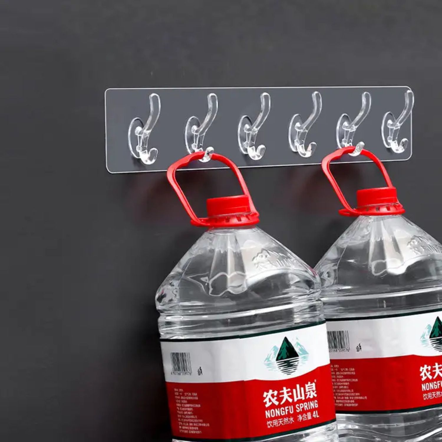 bestzone retail mall 6 in 1 Self Adhesive Wall Hook,Plastic Wall Hook Rack Hook 6-picture-11