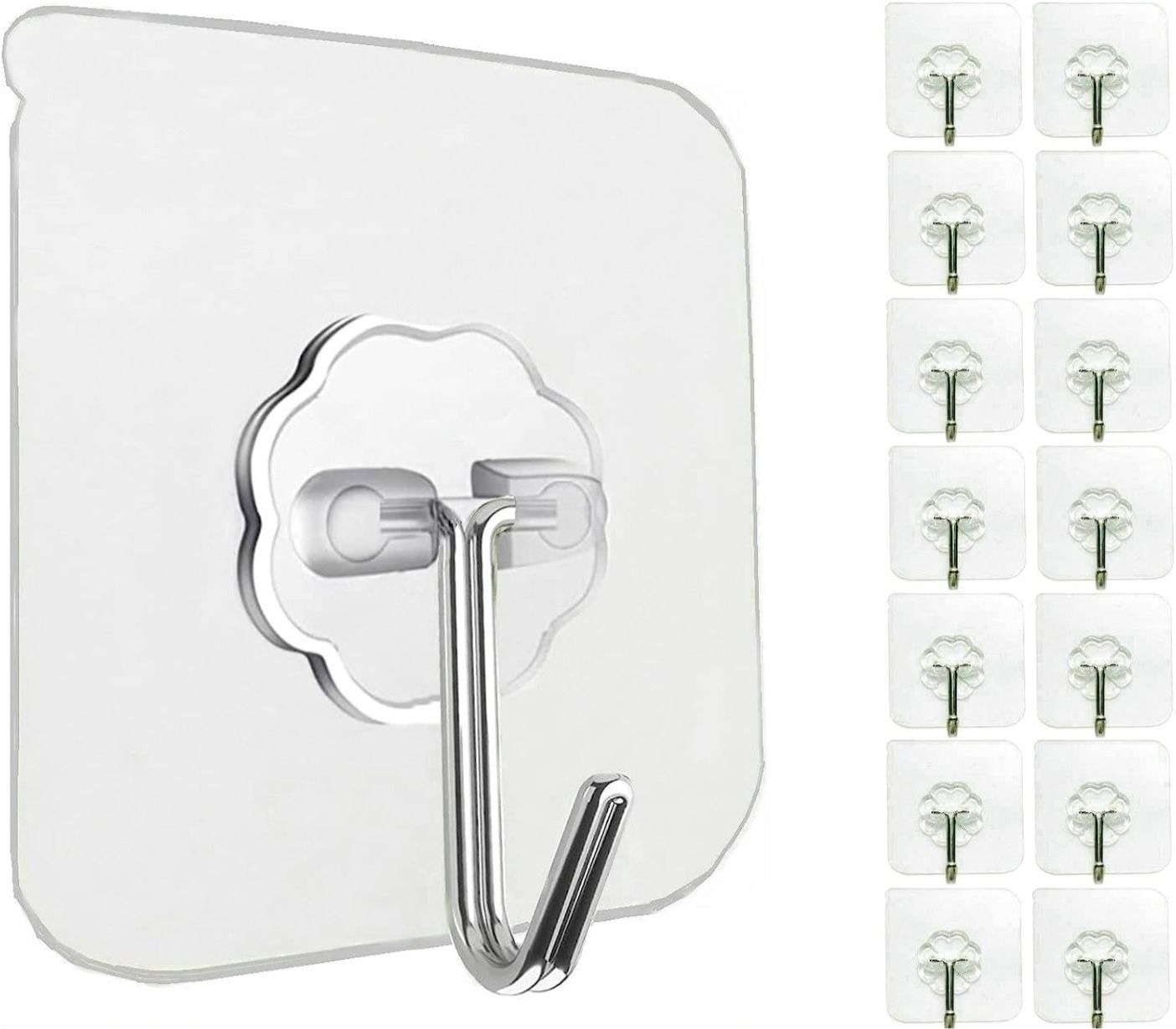 mouniiha Adhesive Hooks for Wall, Sticky Wall Hook for Hangers,Bedroom,Bathroom hangings Hook 15-picture-28