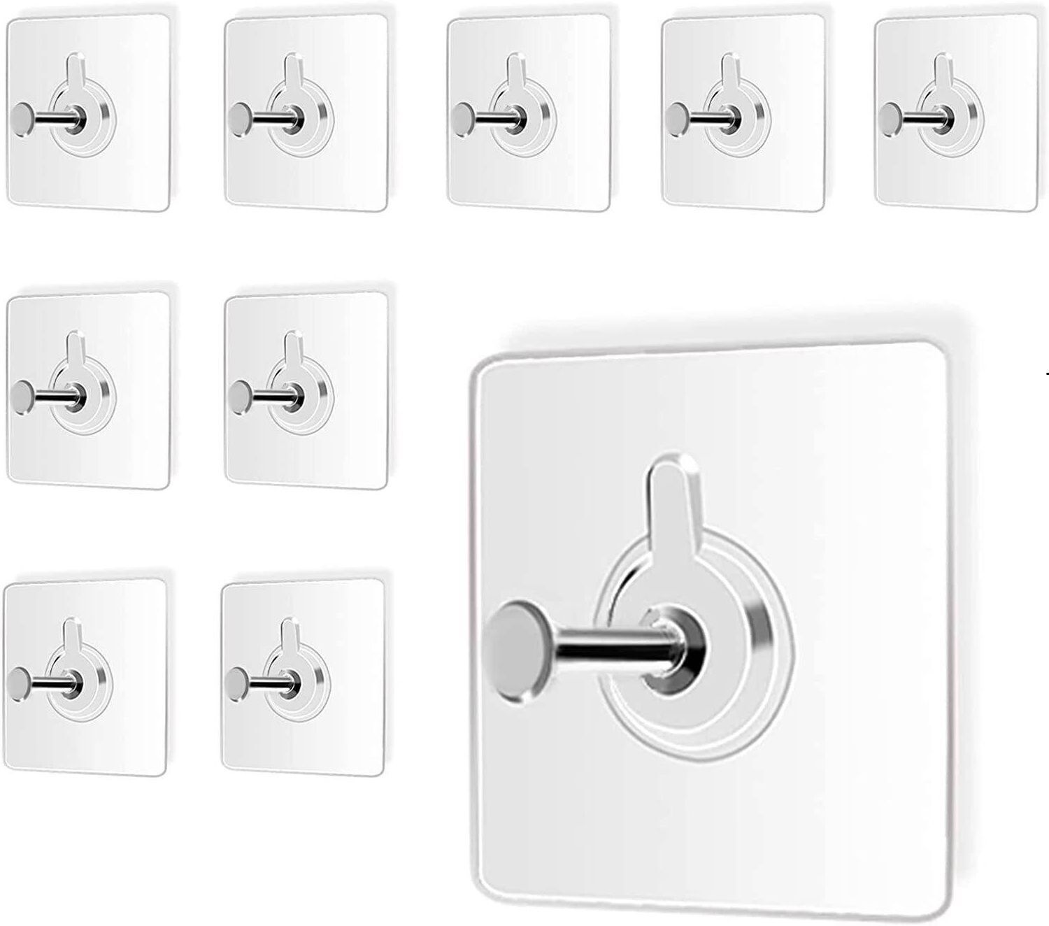 mercehive Self Adhesive Nail Hook for Hanging Photo Frame, Home and Bathroom Accessories Hook 6-picture-2