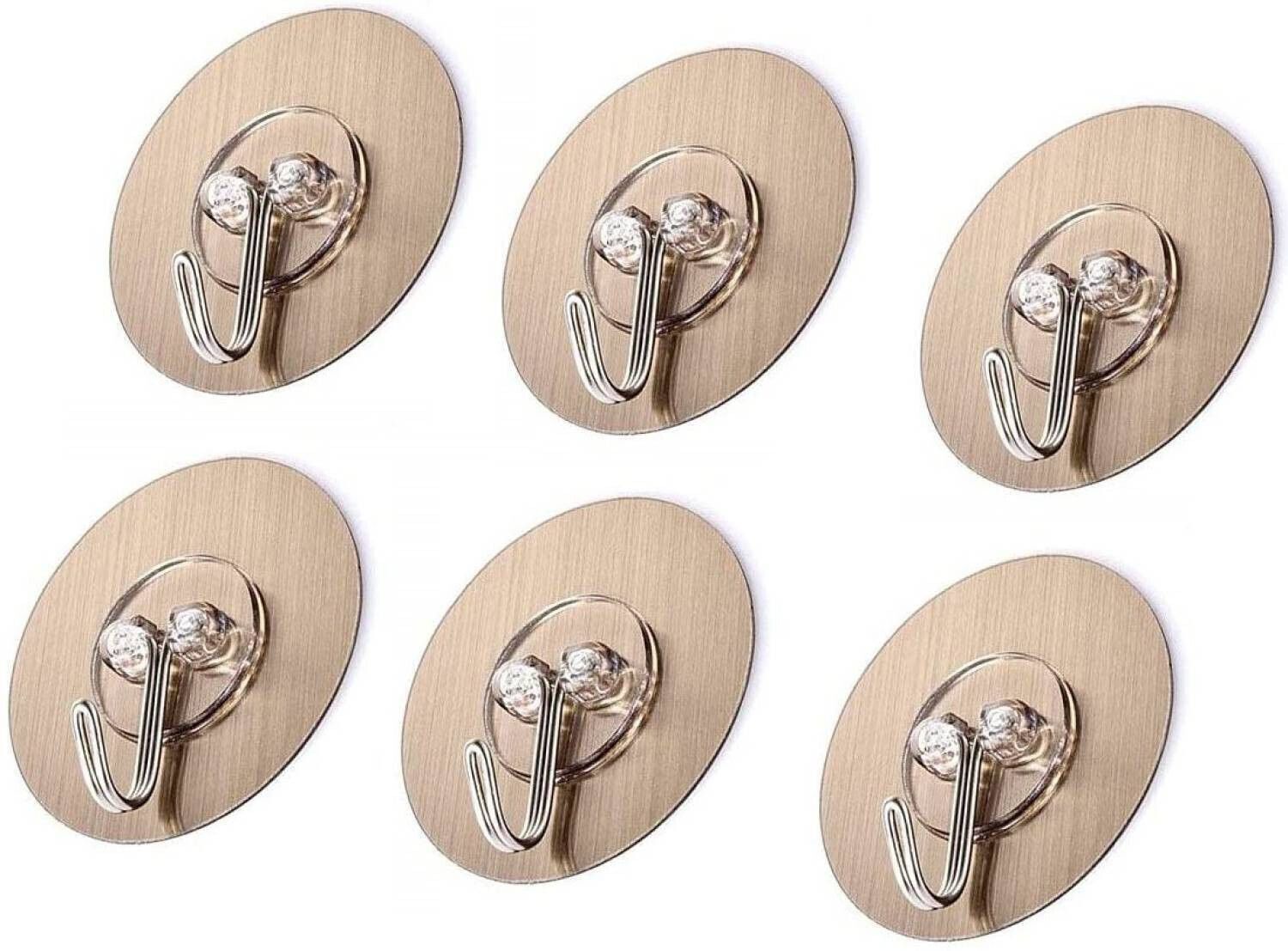 mercehive Self Adhesive Strong Sticky Wall Hooks for Hanging Kitchen, Bathroom Accessories Hook 6-picture-17