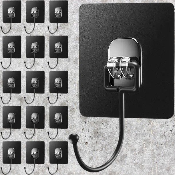 Pack of 15 No Drill Wall Hooks | Strong Sticky Hooks for Home & Office Hook 15-image-12