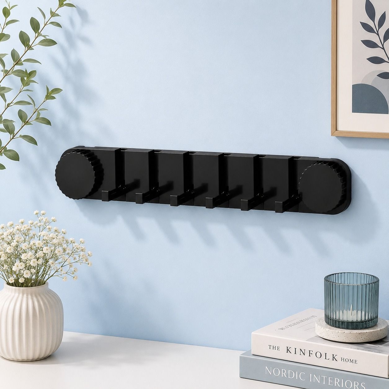 Invisible 6 Hook Wall Mounted Cloth Hanger Hook 6-image-21