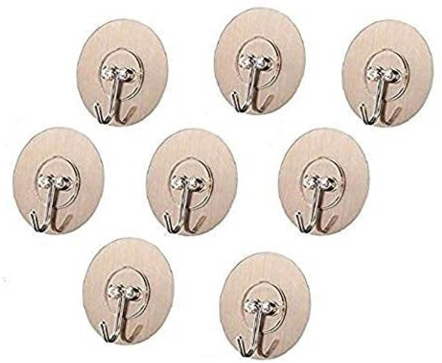 merchehives Self Adhesive No Drilling Wall Hook Sticking Adhesive Hanger Round Walls Strong Hook 8-picture-12