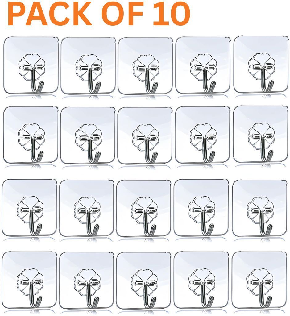 10 Pcs Self Adhesive Wall Hooks for Home & Kitchen Hook 10-image-33