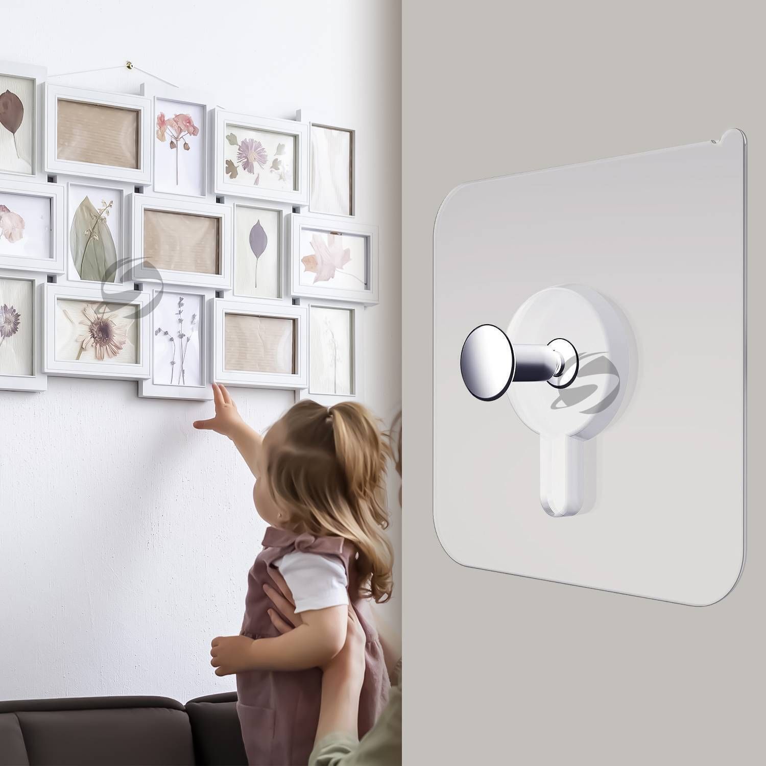 mercehive Adhesive Nail Wall Hooks for Hanging Kitchen Household and Bathroom Accessories Hook 13-picture-15