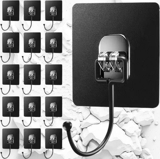 Pack-15 Durable Wall Hooks Waterproof Kitchen&Bathroom Hooks Hook 15-image-5