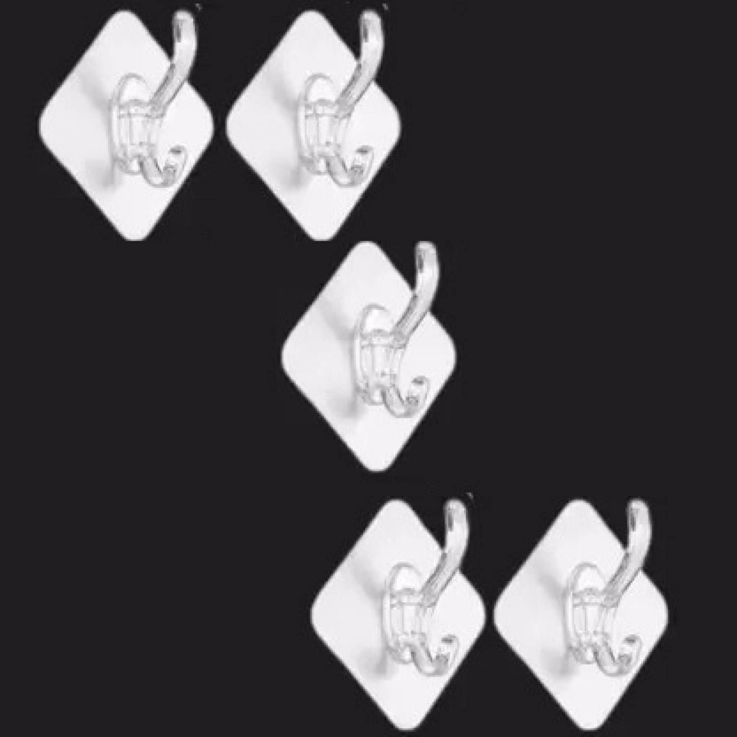 merchehives Self Adhesive Sticker Hanger Plastic Wall Hanging Hook Without Drilling Hook 6-picture-20