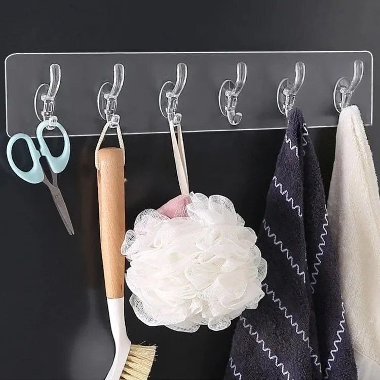 nddenterprises 6 Hook Sticker – Self Adhesive Wall Hooks Hook 6-picture-23
