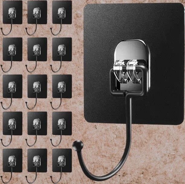 Pack 15 Premium Waterproof Wall Hooks | Multipurpose Hanging Hooks Hook 15-image-12