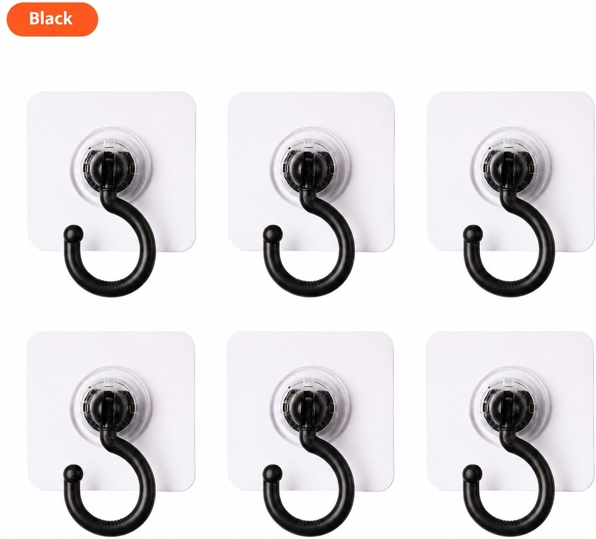 360° Rotating Adhesive Hooks || Heavy-Duty Swivel Ceiling & Wall Hook 6-image-44