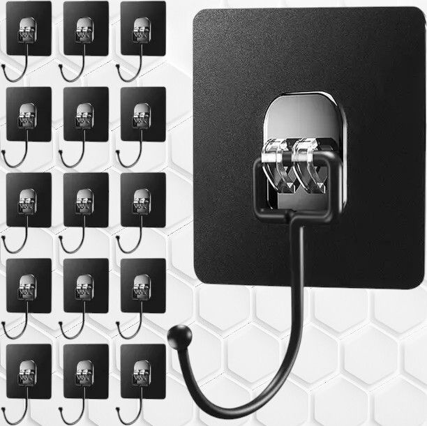 Pack of 15 Waterproof Utility Hooks | Strong Wall Hangers for Everyday Use Hook 15-image-4