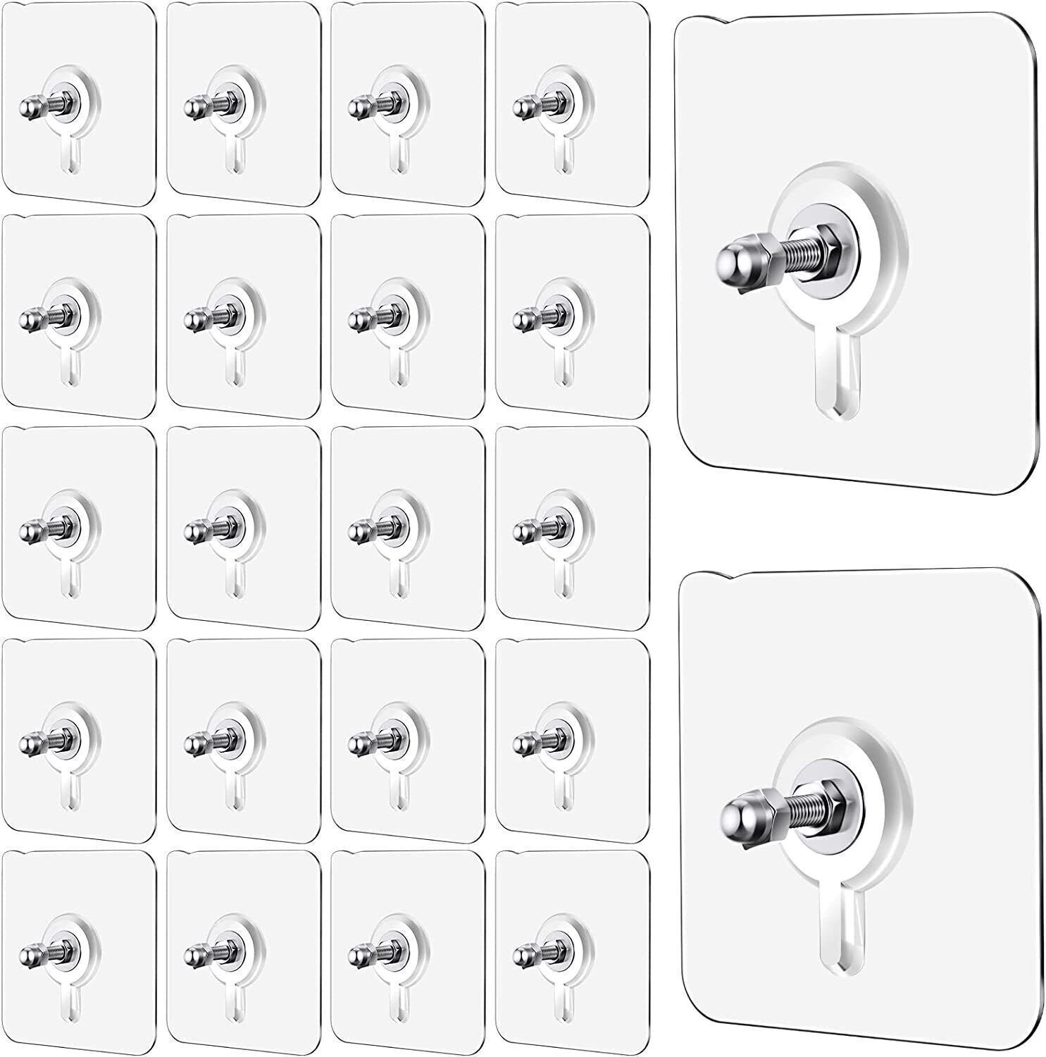 mercehive Self Adhesive Nail Hook for Hanging Photo Frame, Home and Bathroom Accessories Hook 6-picture-15