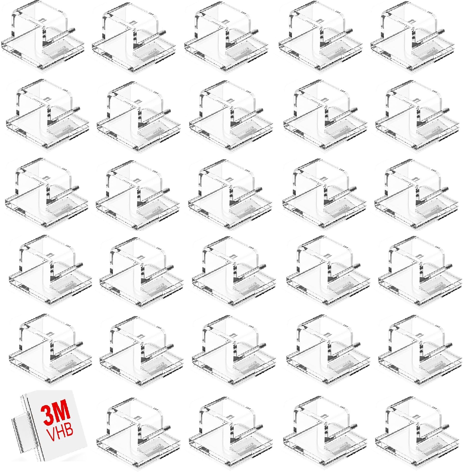 30pcs Strong Self Adhesive Cable Holder Clips, Wire Cable Management Clip Hook 1-image-12
