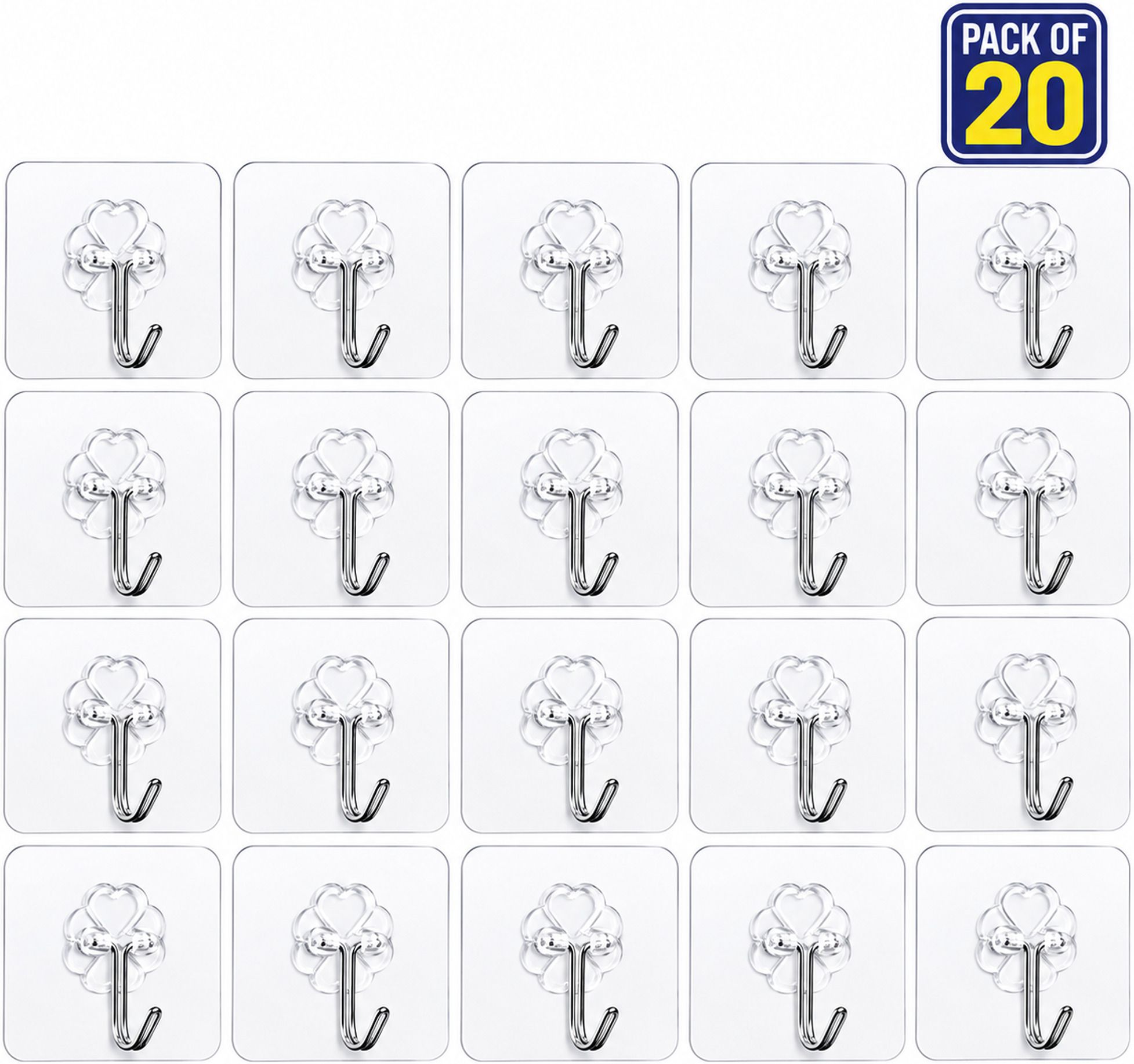 SELF ADHESIVE WALL HOOK|HEAVY DUTY|WATERPROOF|NO DRILL MULTIPURPOSE STICKY HOOKS Hook 20-image-17