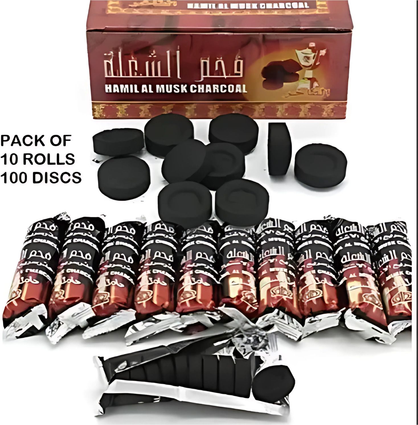 ask vark wala Hookah Charcoals (Pack of 10 Rolls) 100 disc Hookah Charcoals-picture-22