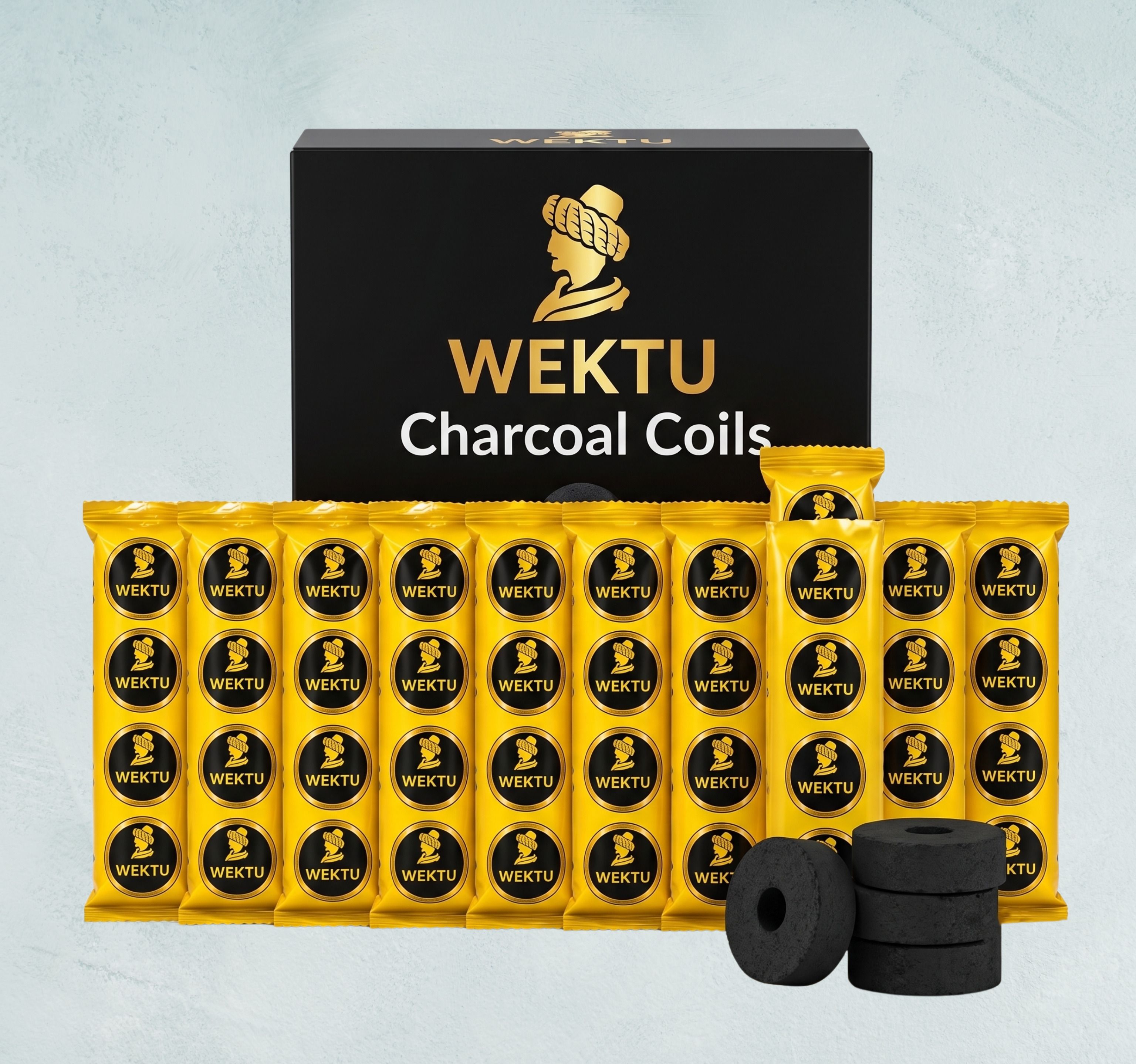 wektu Premium Charcoal Coils (Pack of 10 Stacks) - Quick Ignition & Long Burning /24 Hookah Charcoals-picture-16
