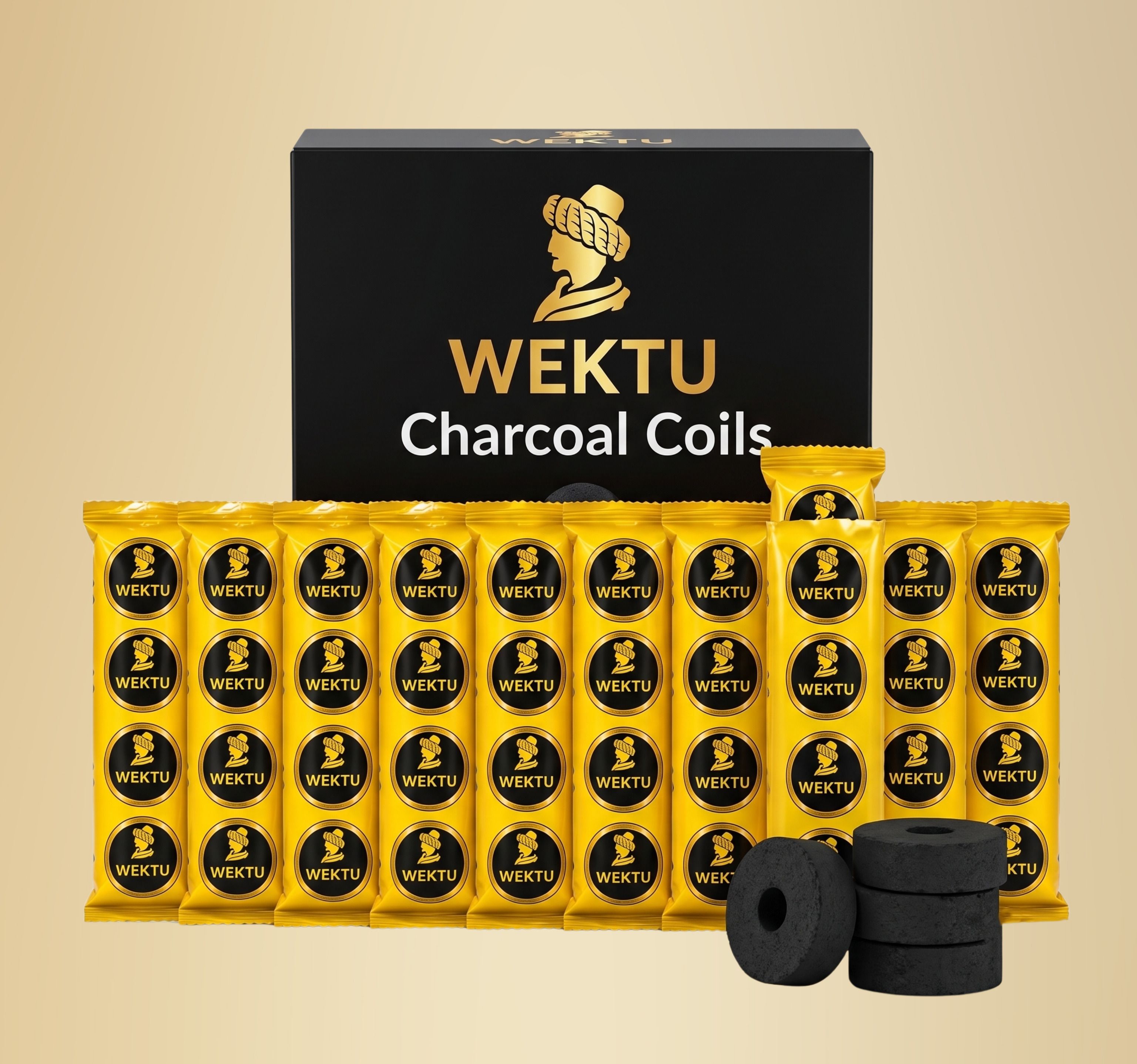 wektu Premium Charcoal Coils (Pack of 10 Stacks) - Quick Ignition & Long Burning/20 Hookah Charcoals-picture-10