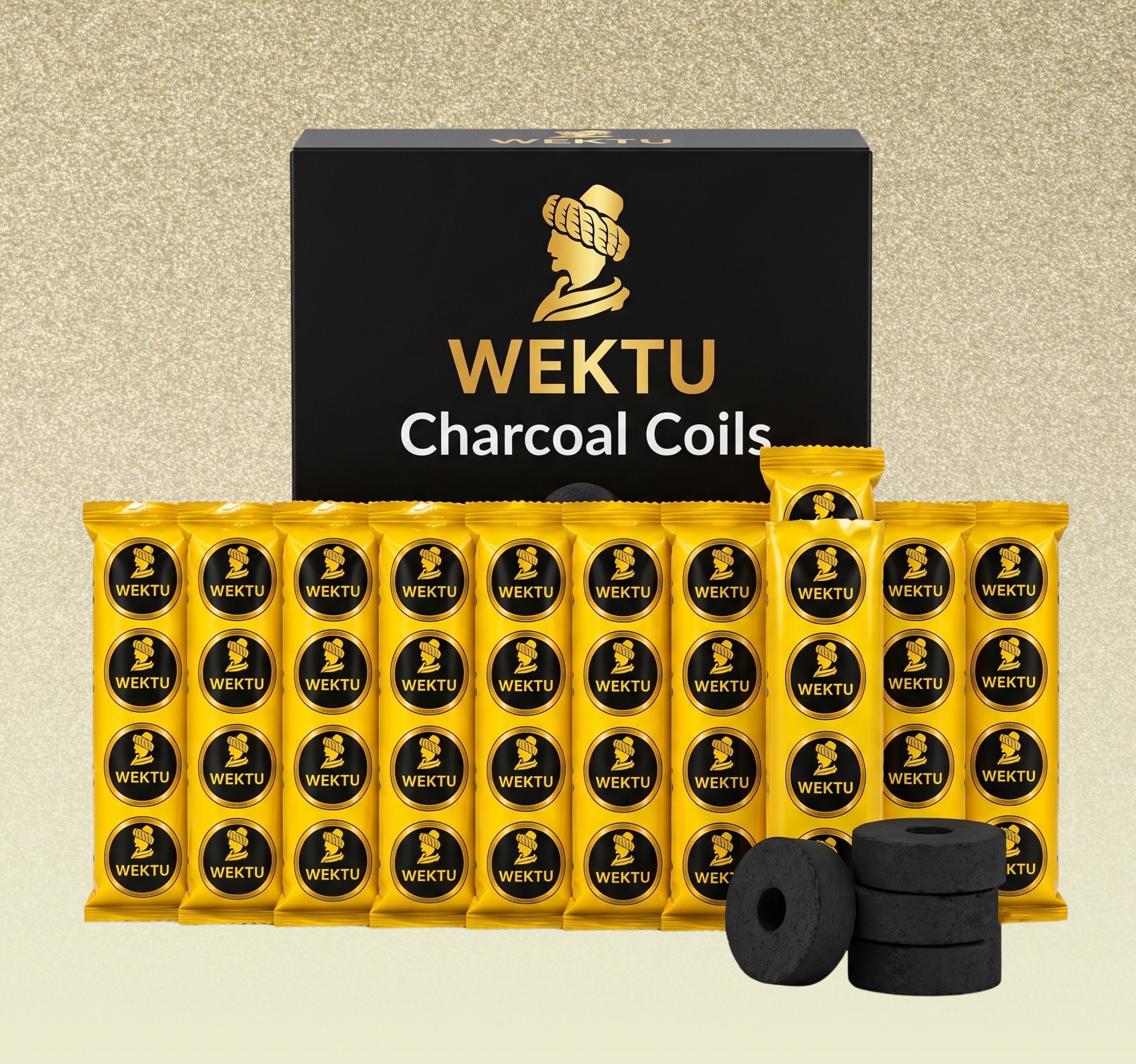 wektu Premium Charcoal Coils (Pack of 10 Stacks) - Quick Ignition & Long Burning /78 Hookah Charcoals-picture-22
