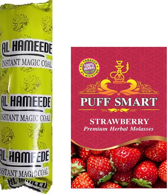 puff smart Premium Herbal Flavor Strawberry With Magic Coal Hookah Charcoals-picture-19