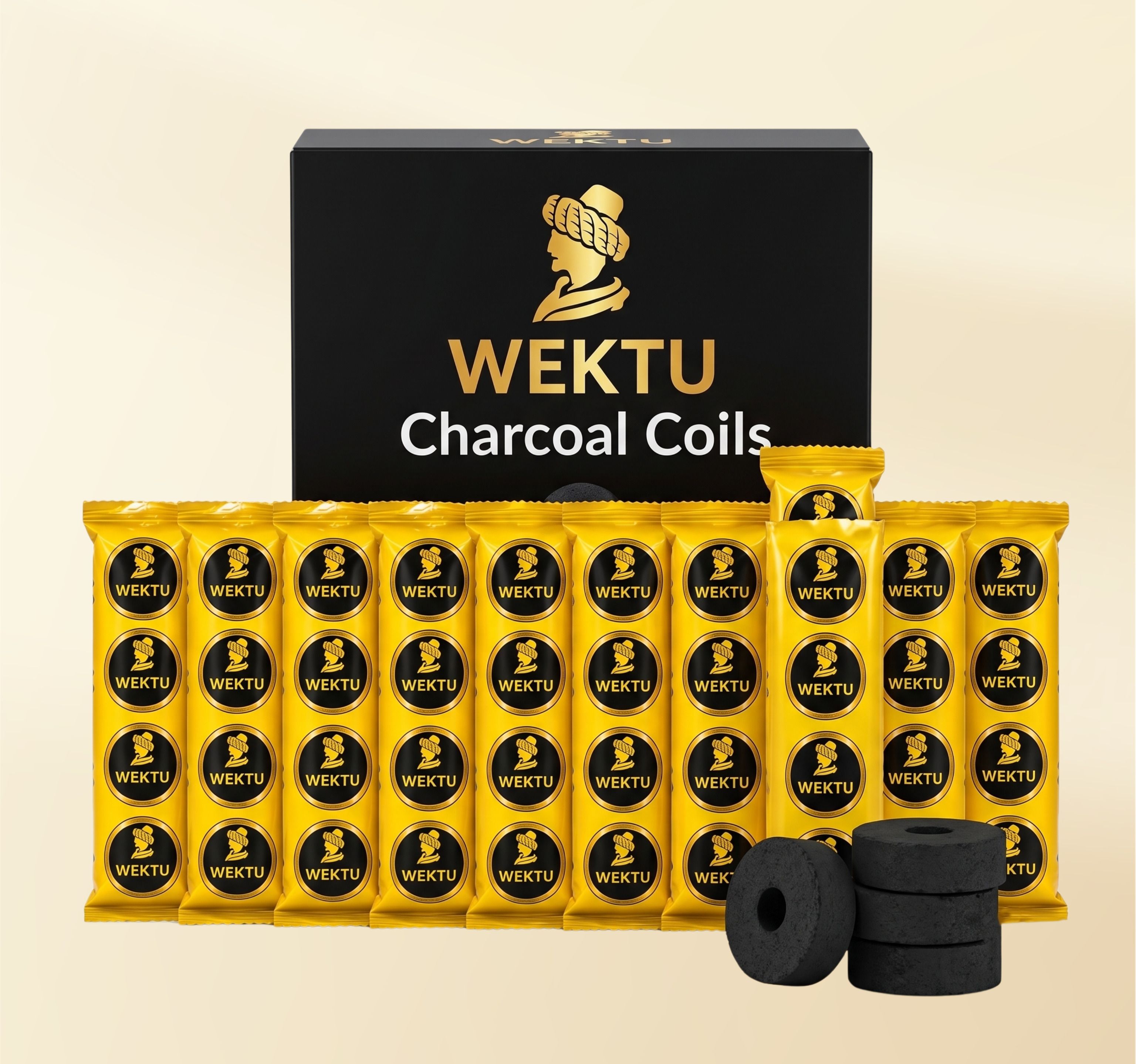 wektu Premium Charcoal Coils (Pack of 10 Stacks) - Quick Ignition & Long Burning /27 Hookah Charcoals-picture-13