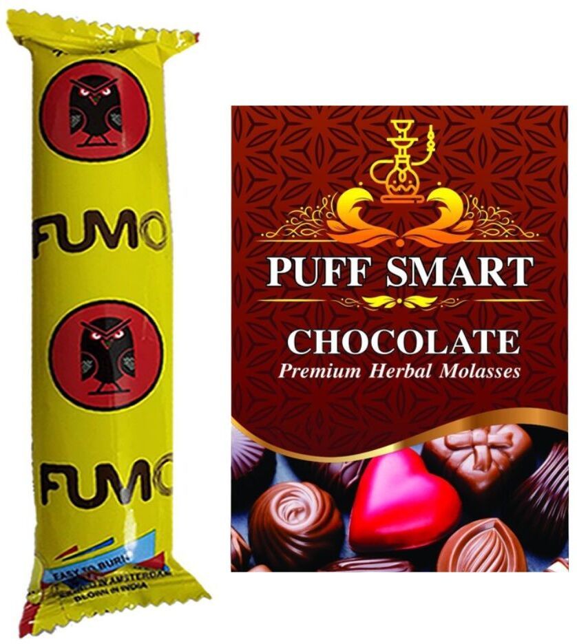 puff smart Premium Herbal Flavor Chocolate With 1 Fumo Quick Light Hookah Charcoals-picture-40