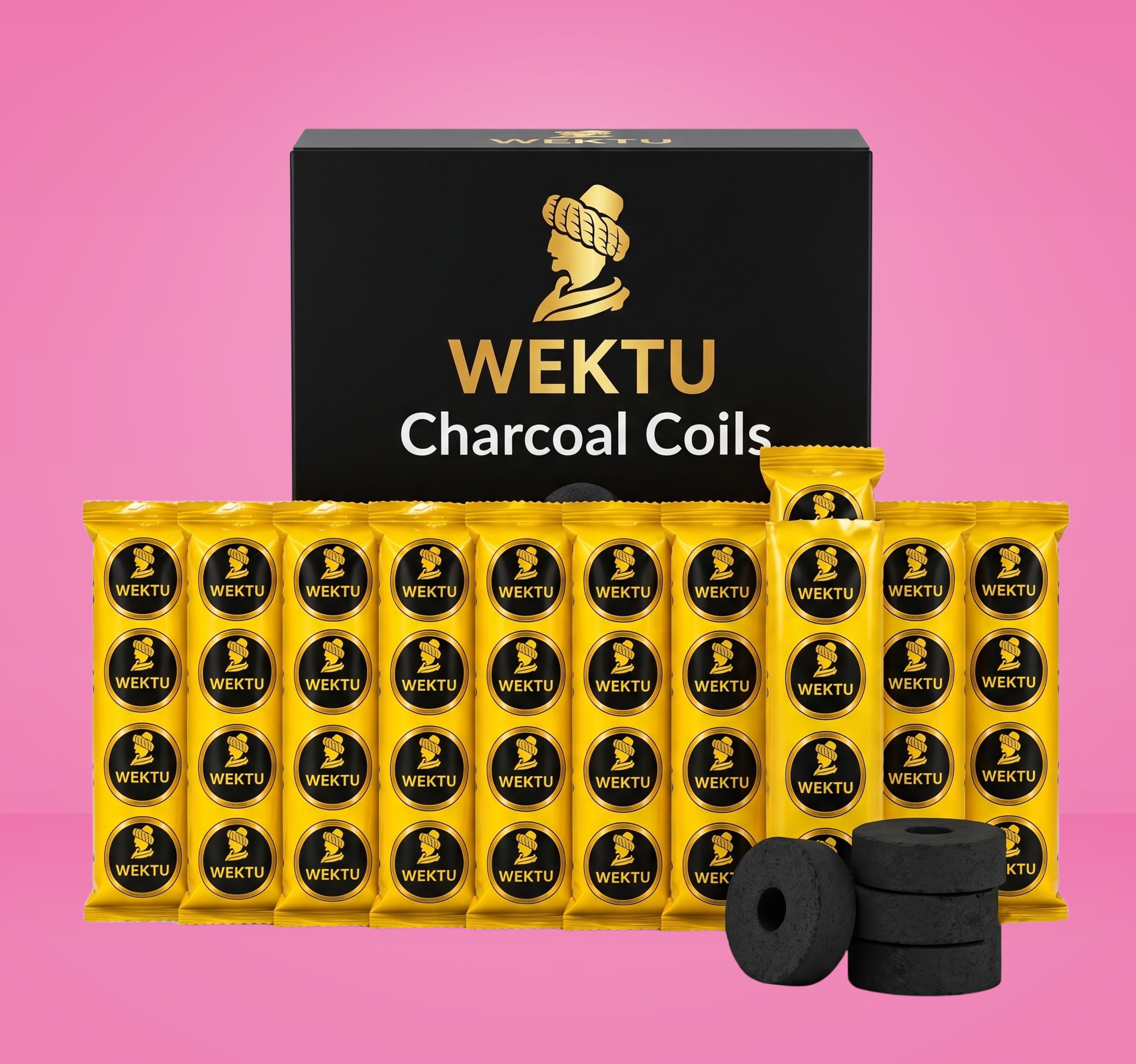 Premium Charcoal Coils (Pack of 10 Stacks) - Quick Ignition & Long Burning/23 Hookah Charcoals-image-26