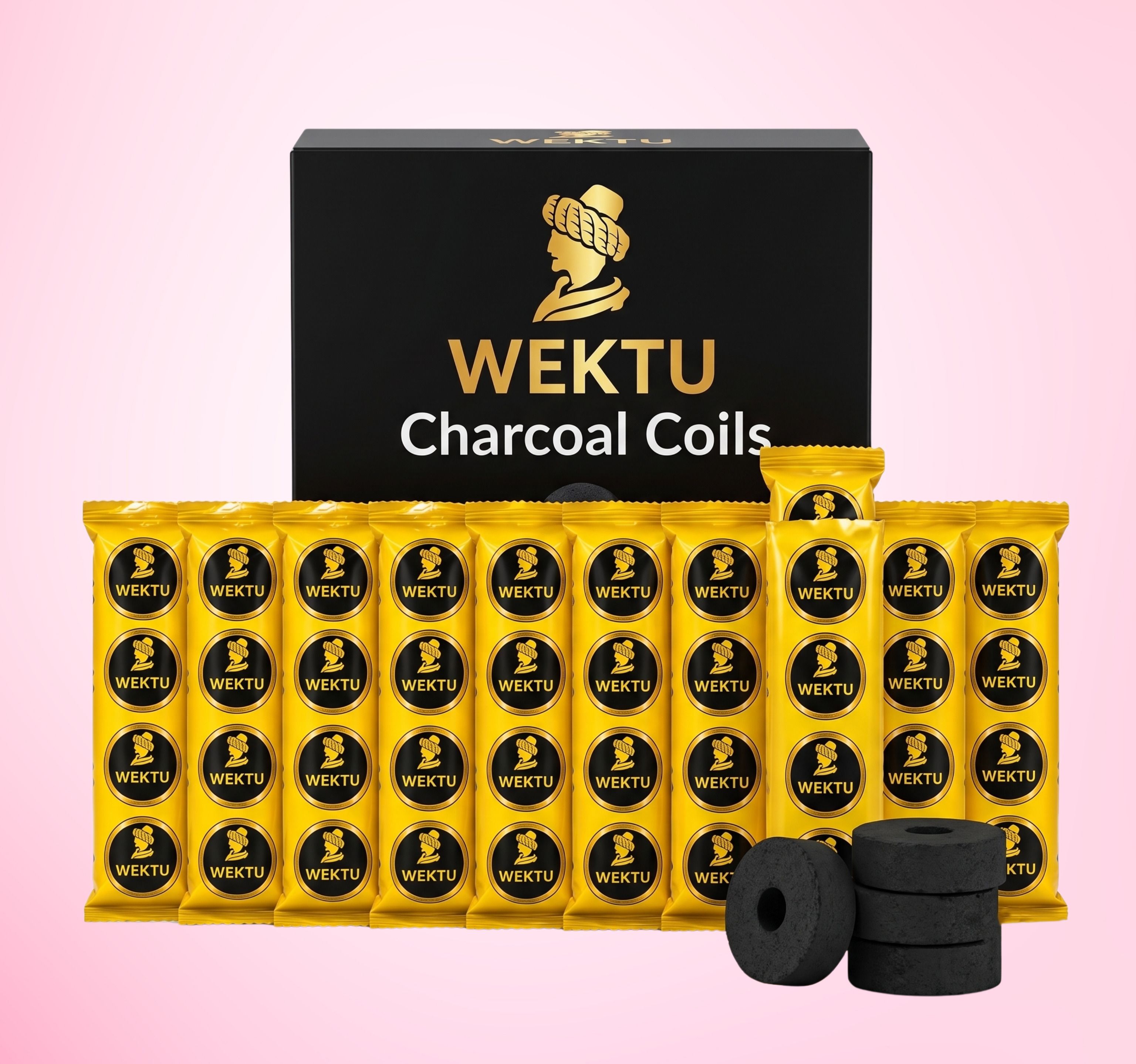 wektu Premium Charcoal Coils (Pack of 10 Stacks) - Quick Ignition & Long Burning/73 Hookah Charcoals-picture-13