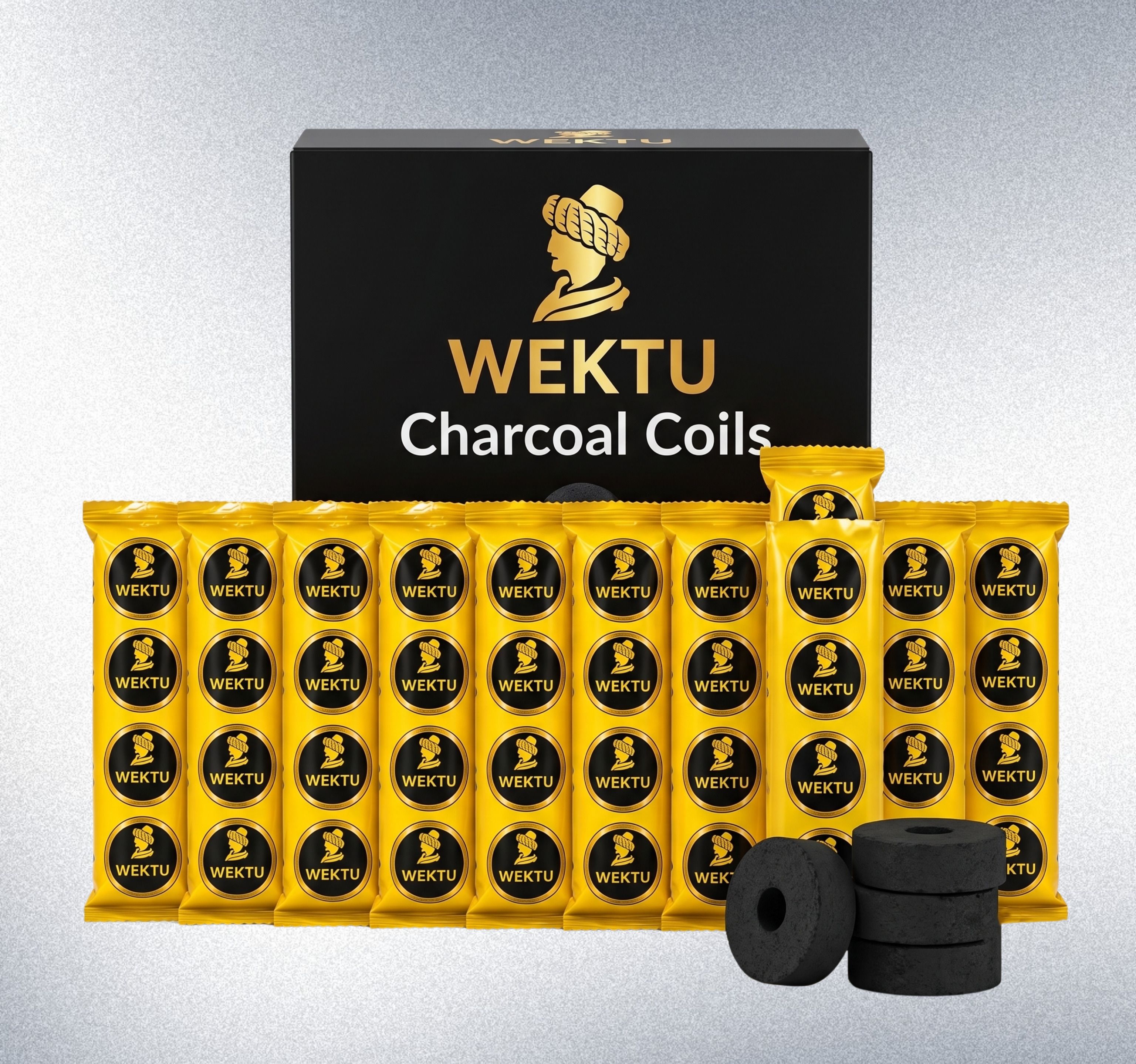 wektu Premium Charcoal Coils (Pack of 10 Stacks) - Quick Ignition & Long Burning/01 Hookah Charcoals-picture-43