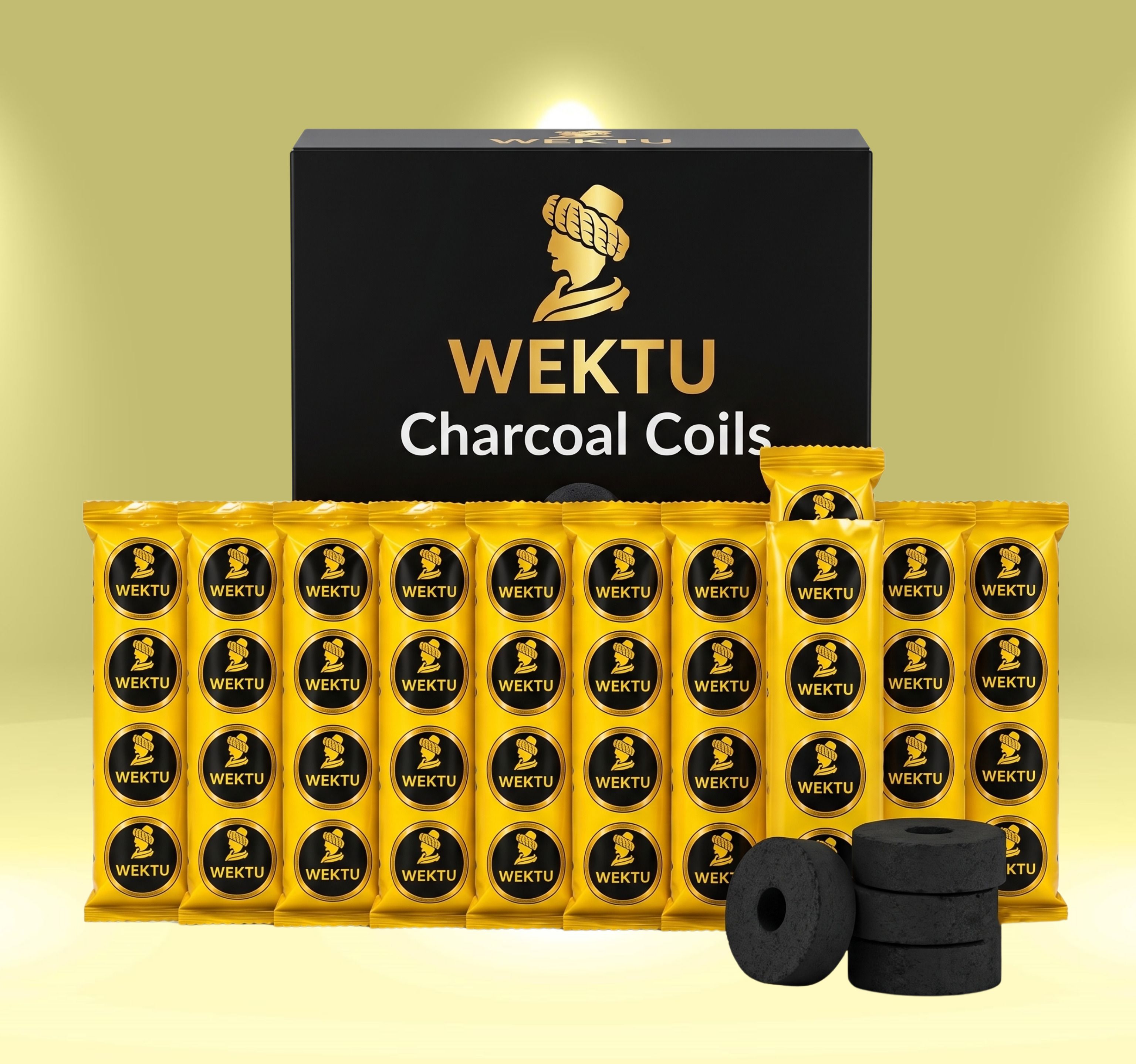 wektu Premium Charcoal Coils (Pack of 10 Stacks) - Quick Ignition & Long Burning/84 Hookah Charcoals-picture-14