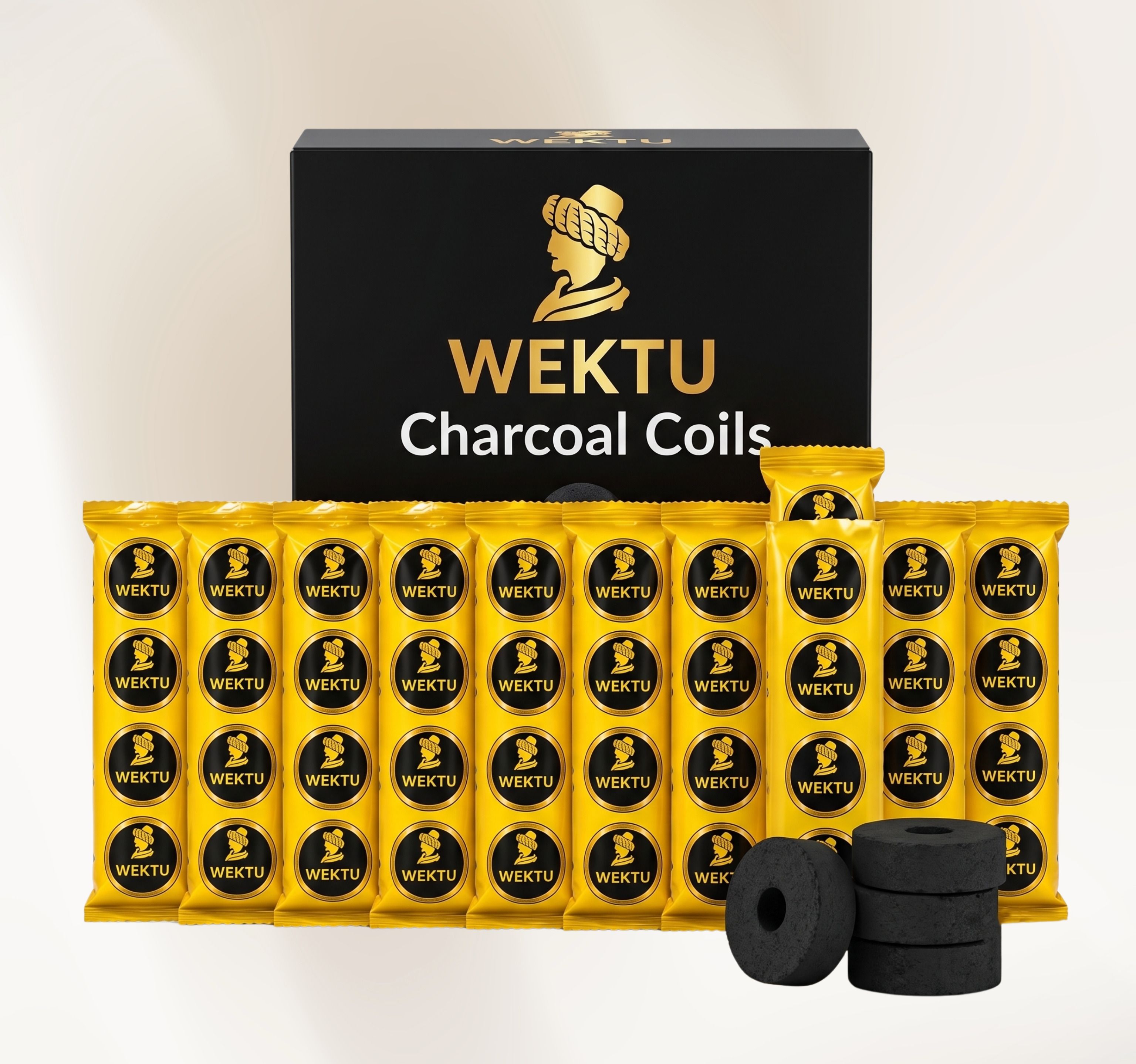 wektu Premium Charcoal Coils (Pack of 10 Stacks) - Quick Ignition & Long Burning /100 Hookah Charcoals-picture-34