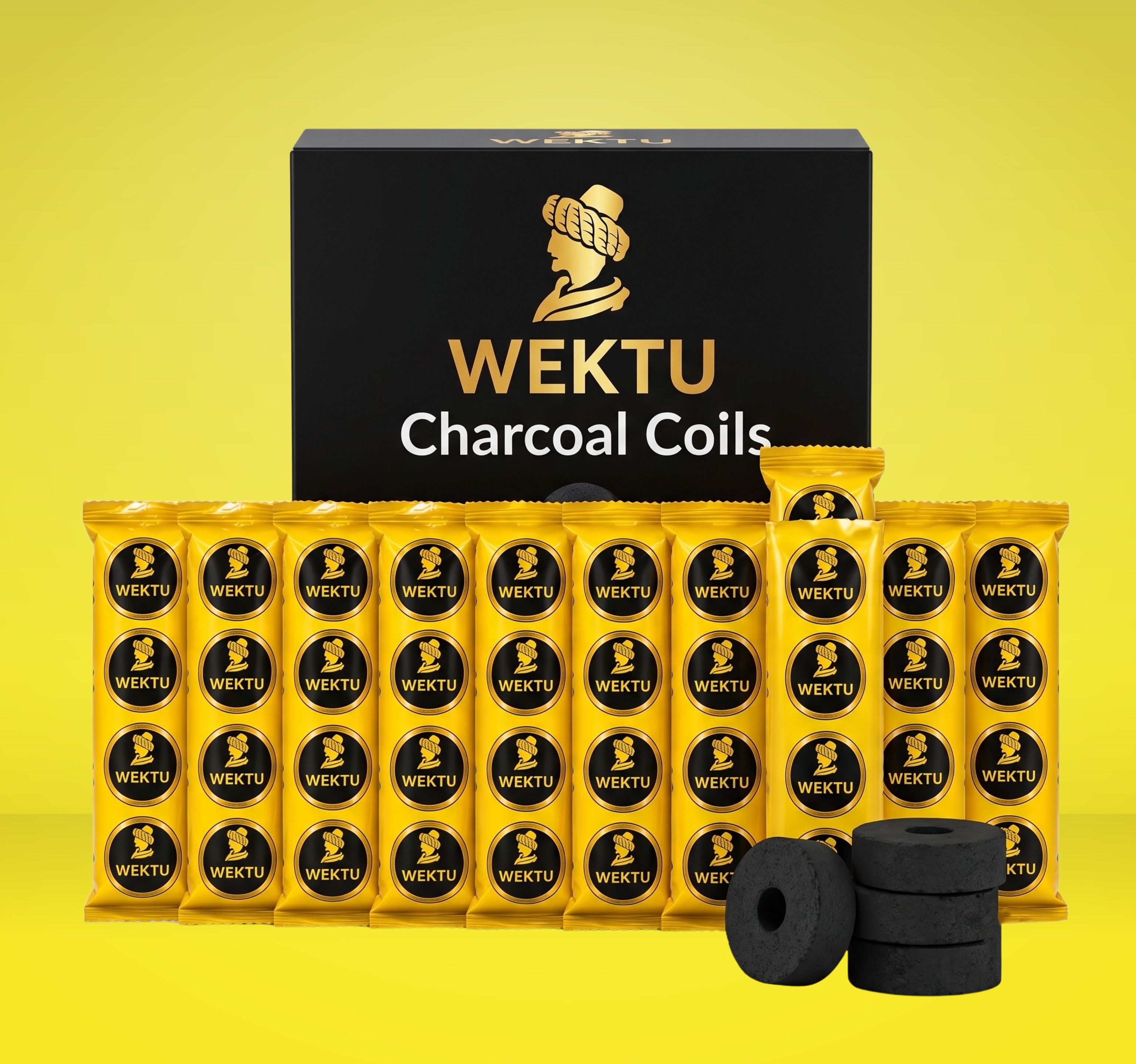 wektu Premium Charcoal Coils (Pack of 10 Stacks) - Quick Ignition & Long Burning/95 Hookah Charcoals-picture-12