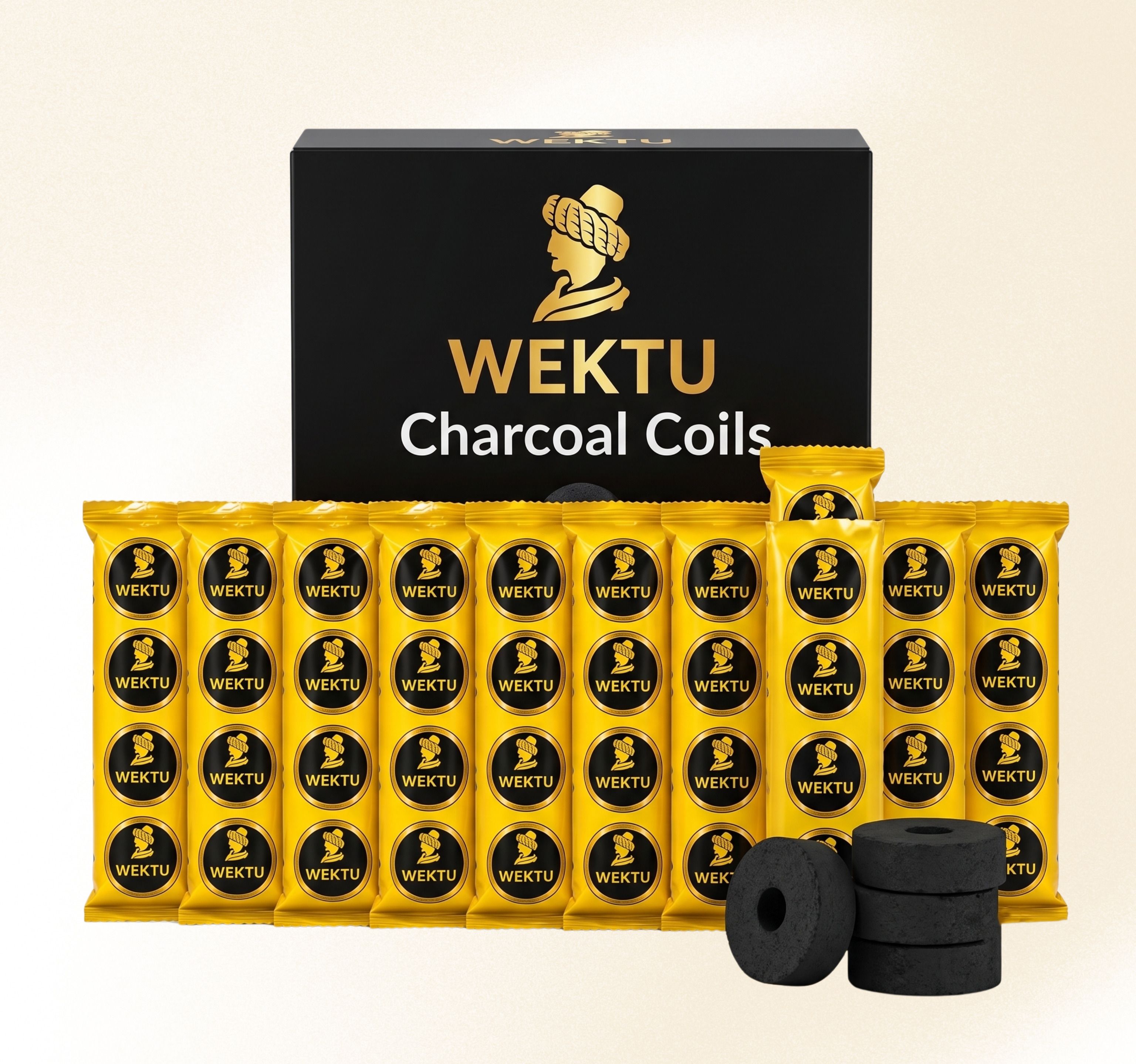 wektu Premium Charcoal Coils (Pack of 10 Stacks) - Quick Ignition & Long Burning /39 Hookah Charcoals-picture-26