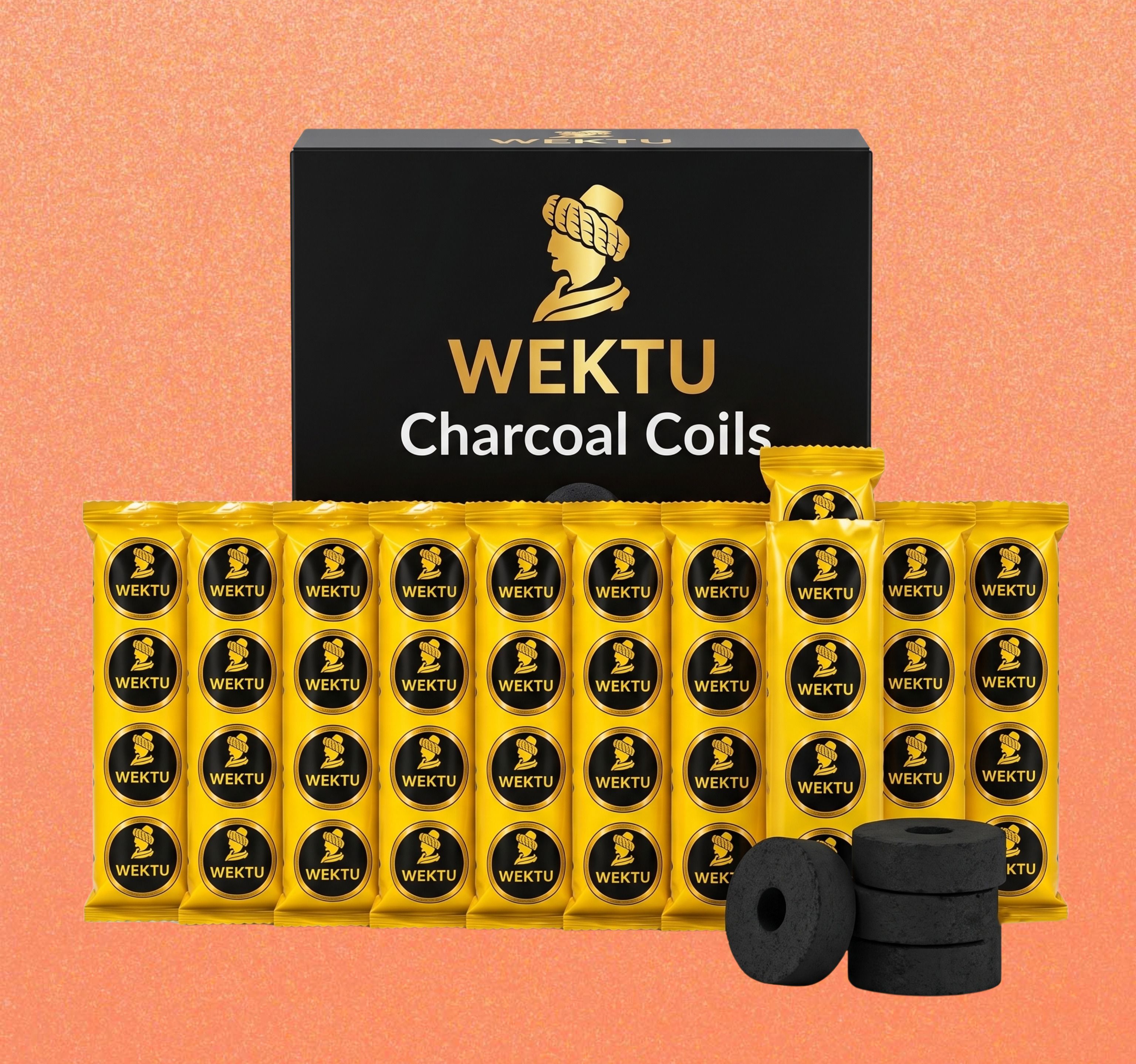 wektu Premium Charcoal Coils (Pack of 10 Stacks) - Quick Ignition & Long Burning/06 Hookah Charcoals-picture-22
