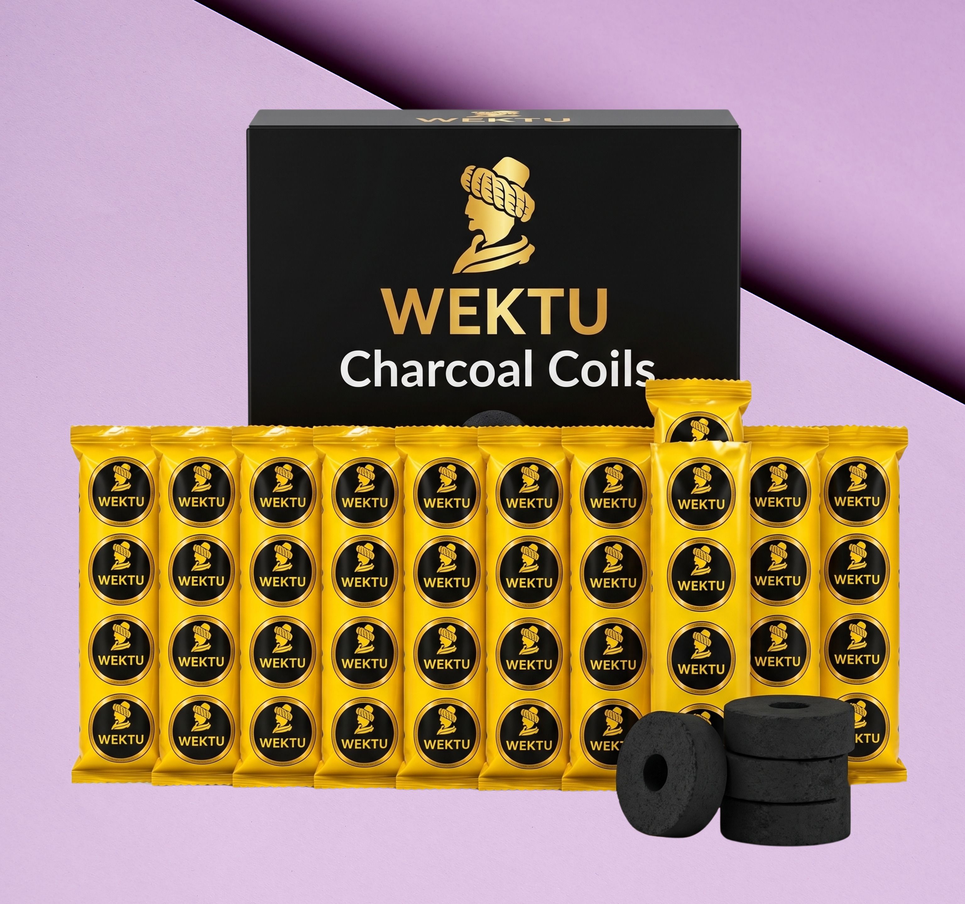 wektu Premium Charcoal Coils (Pack of 10 Stacks) - Quick Ignition & Long Burning/13 Hookah Charcoals-picture-18