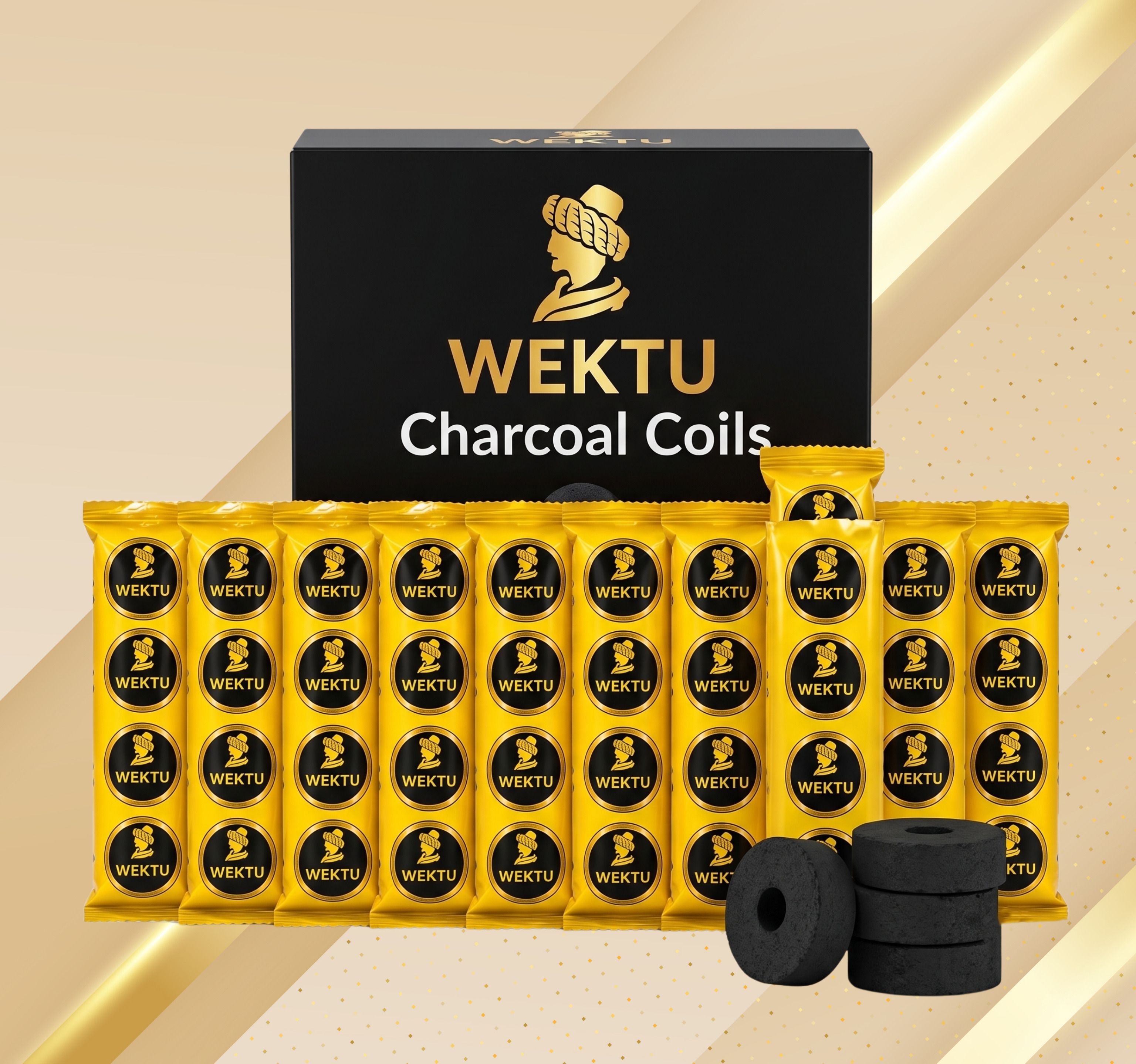 wektu Premium Charcoal Coils (Pack of 10 Stacks) - Quick Ignition & Long Burning/30 Hookah Charcoals-picture-20