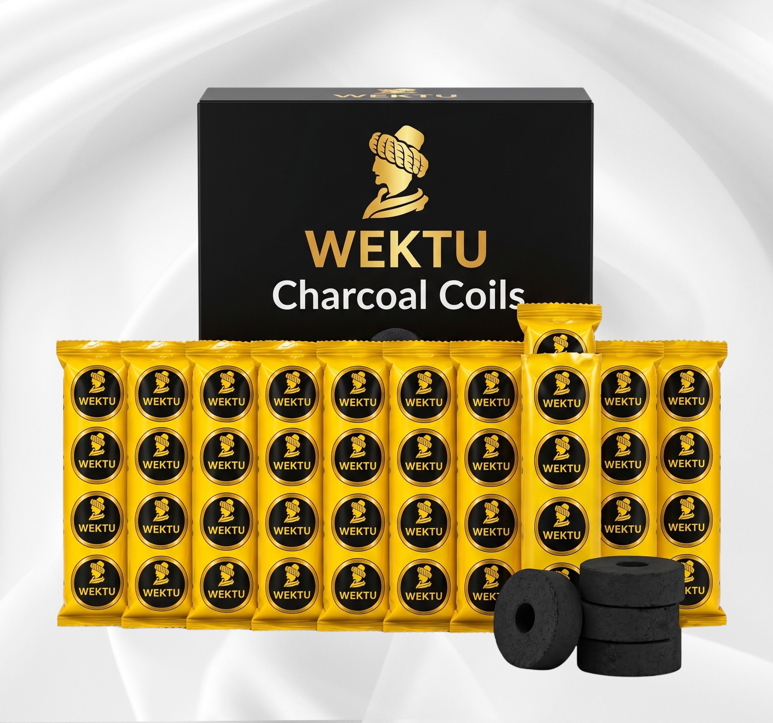 wektu Premium Charcoal Coils (Pack of 10 Stacks) - Quick Ignition & Long Burning/21 Hookah Charcoals-picture-39