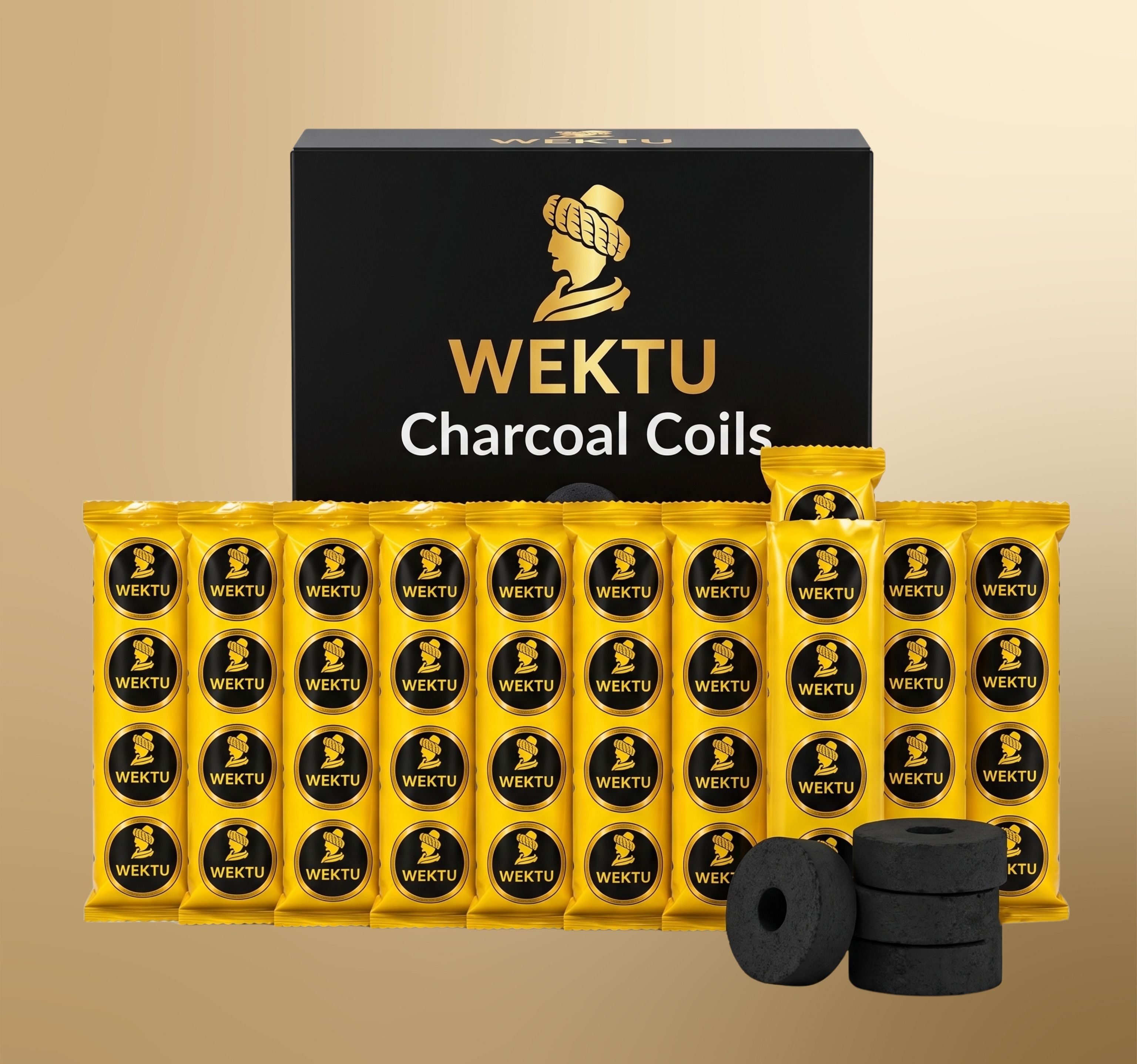 wektu Premium Charcoal Coils (Pack of 10 Stacks) - Quick Ignition & Long Burning/90 Hookah Charcoals-picture-37
