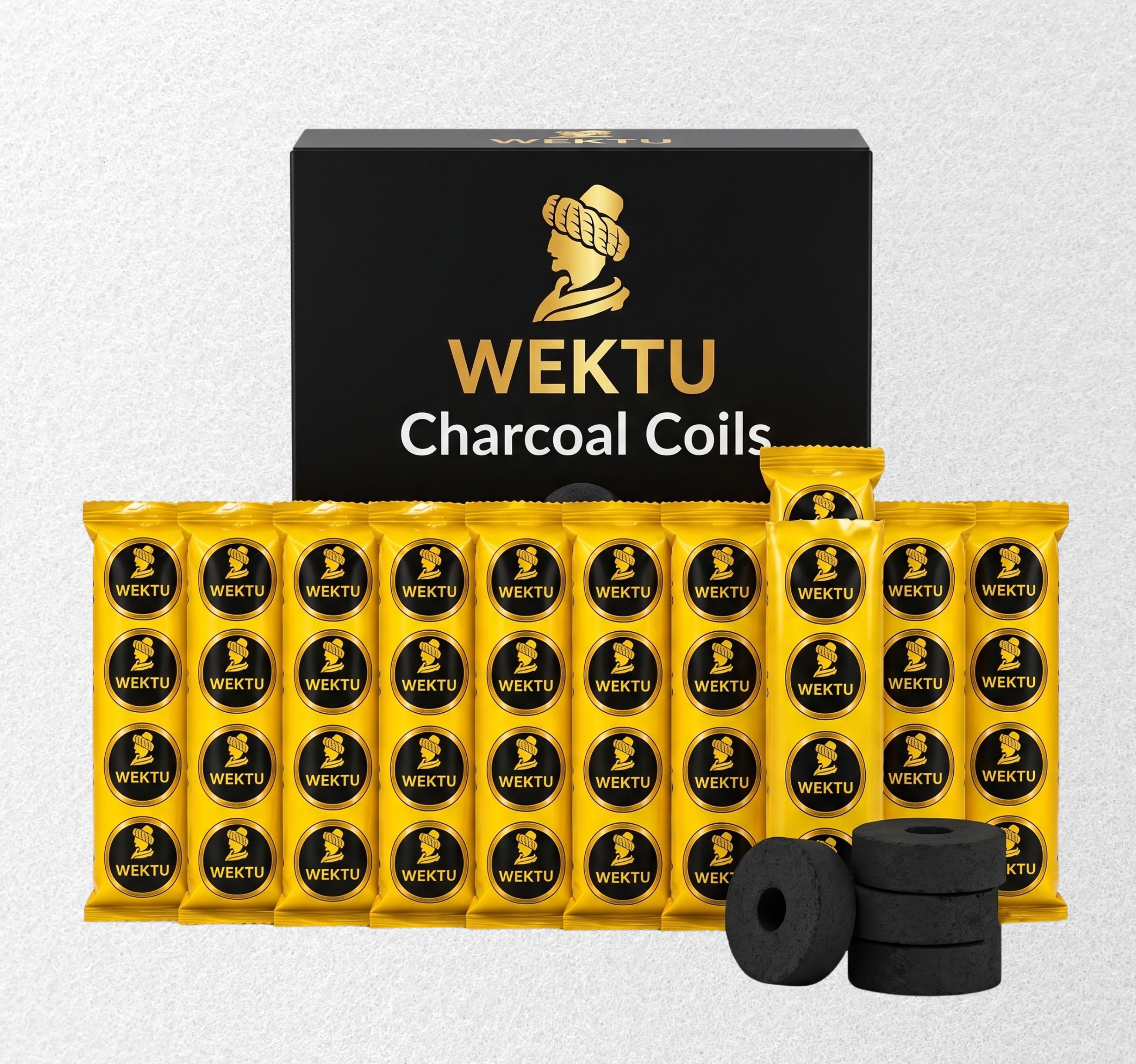wektu Premium Charcoal Coils (Pack of 10 Stacks) - Quick Ignition & Long Burning /57 Hookah Charcoals-picture-23