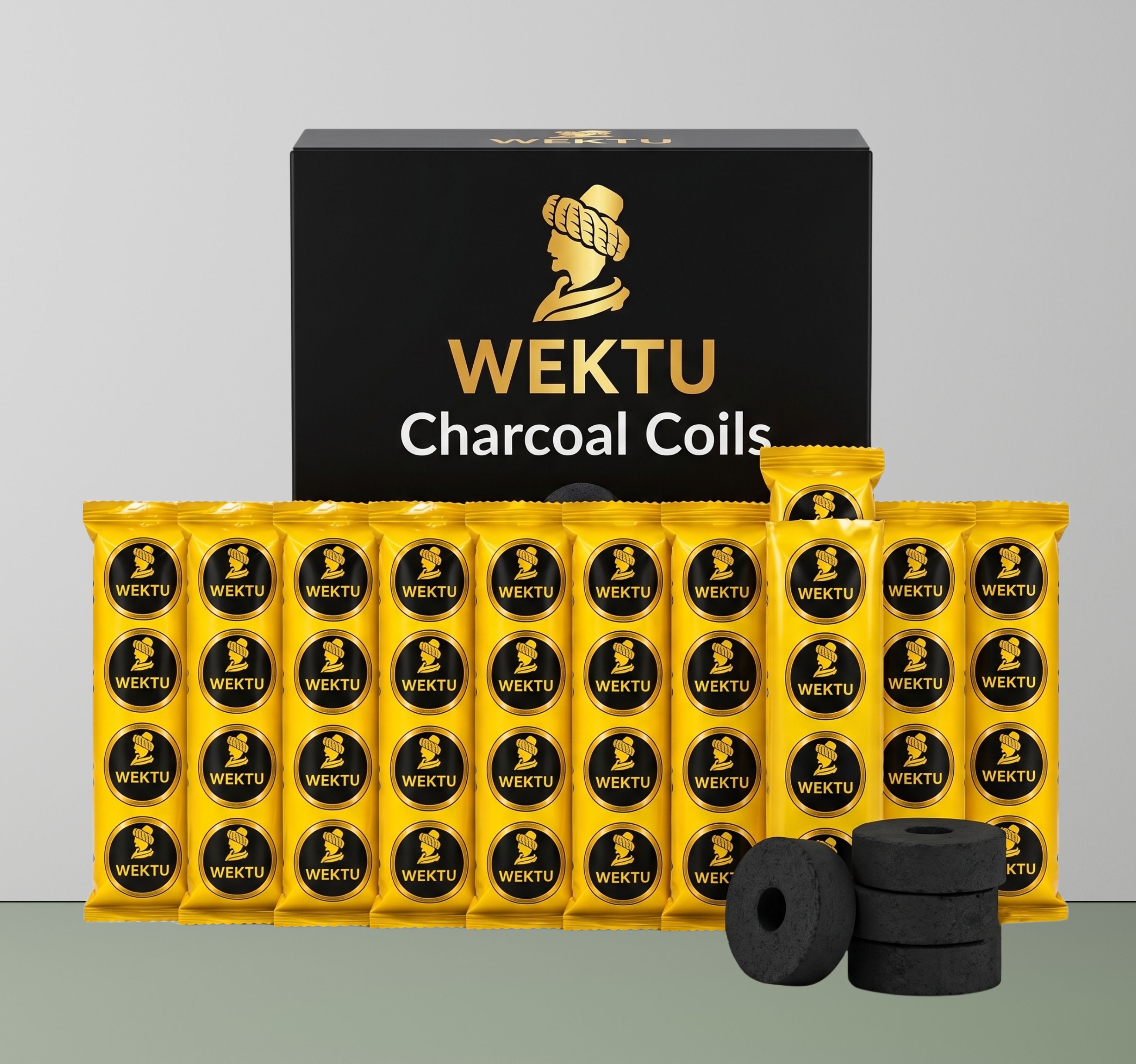 wektu Premium Charcoal Coils (Pack of 10 Stacks) - Quick Ignition & Long Burning/93 Hookah Charcoals-picture-15