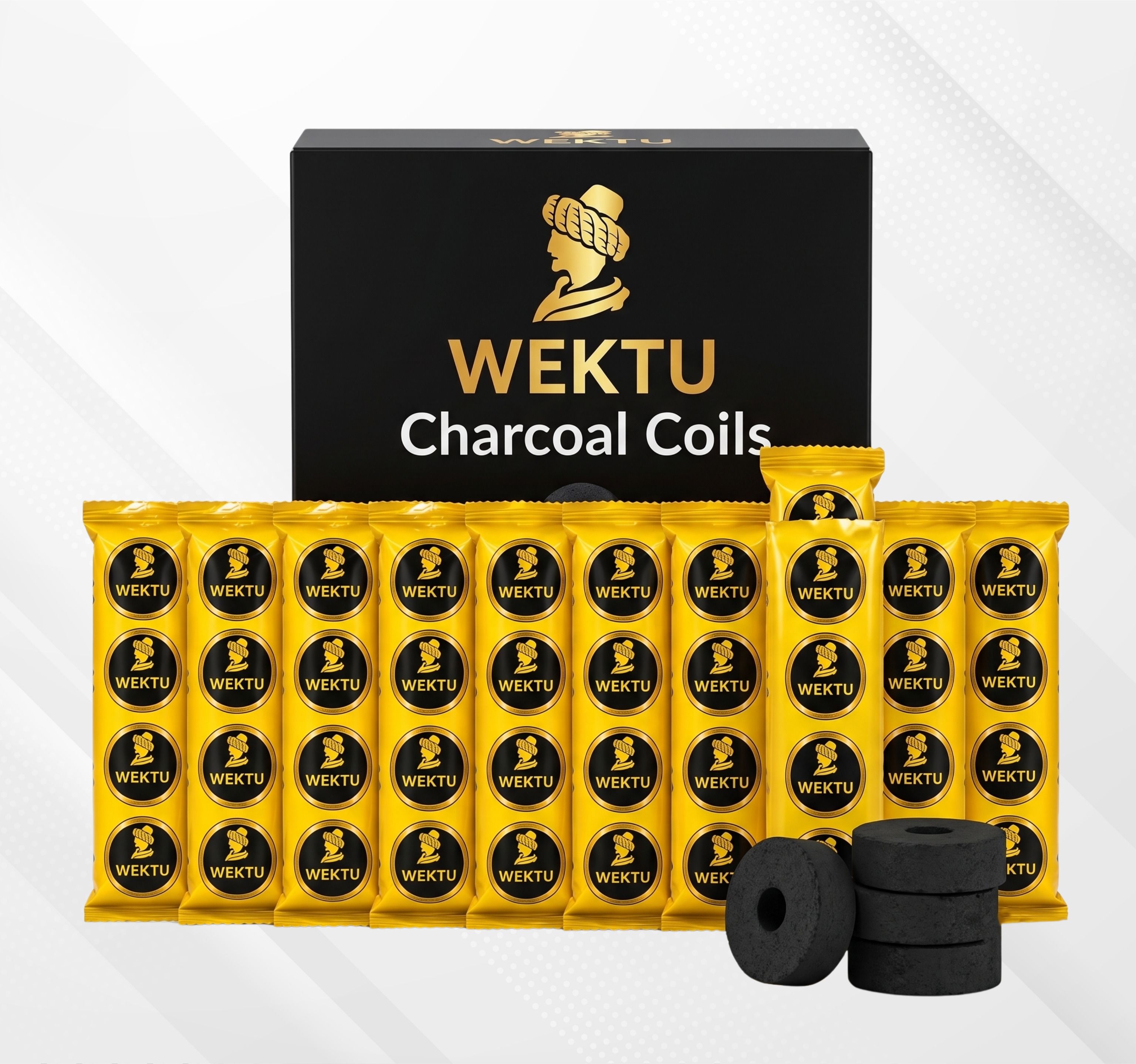 wektu Premium Charcoal Coils (Pack of 10 Stacks) - Quick Ignition & Long Burning/32 Hookah Charcoals-picture-23