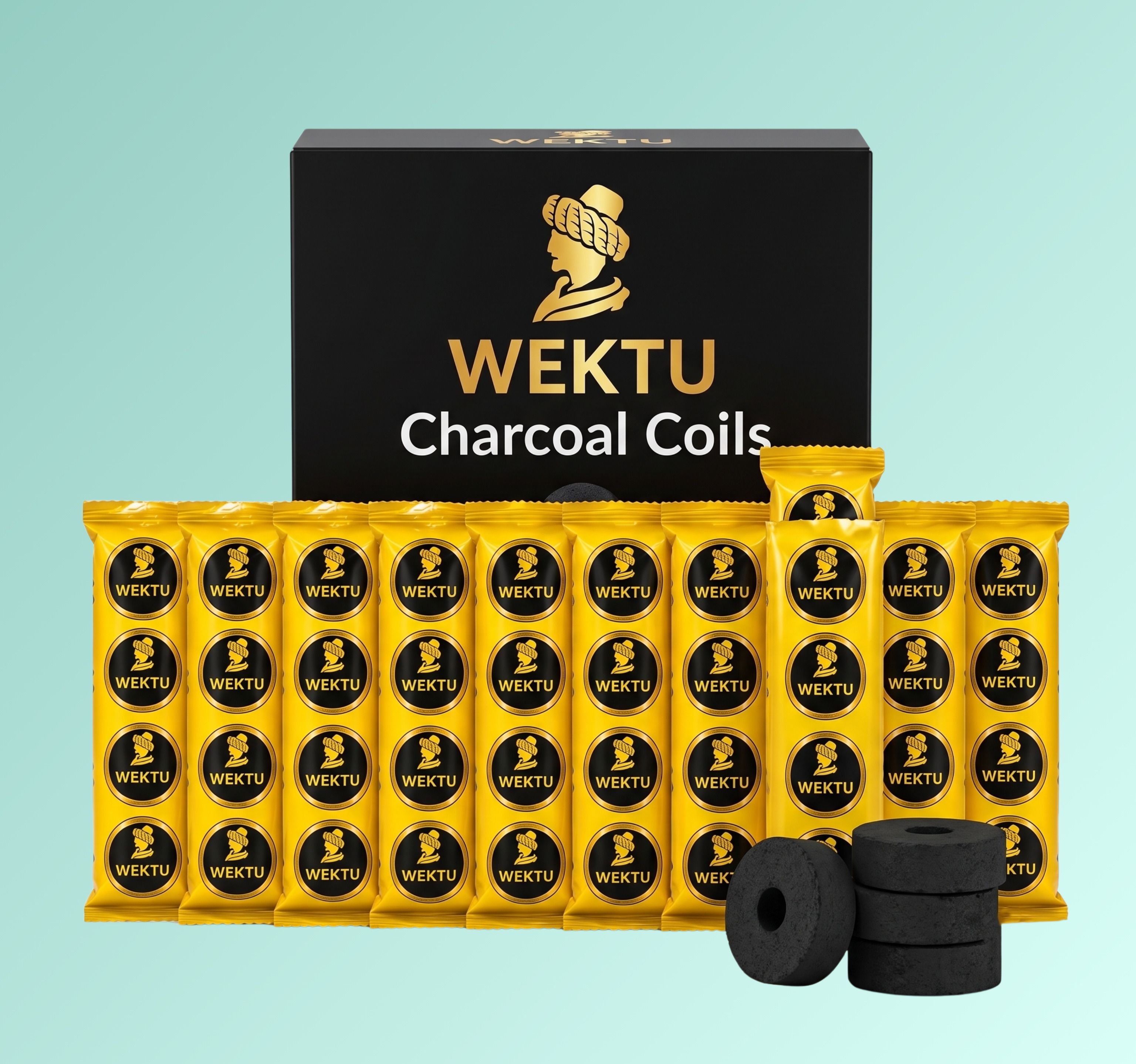 wektu Premium Charcoal Coils (Pack of 10 Stacks) - Quick Ignition & Long Burning/16 Hookah Charcoals-picture-29