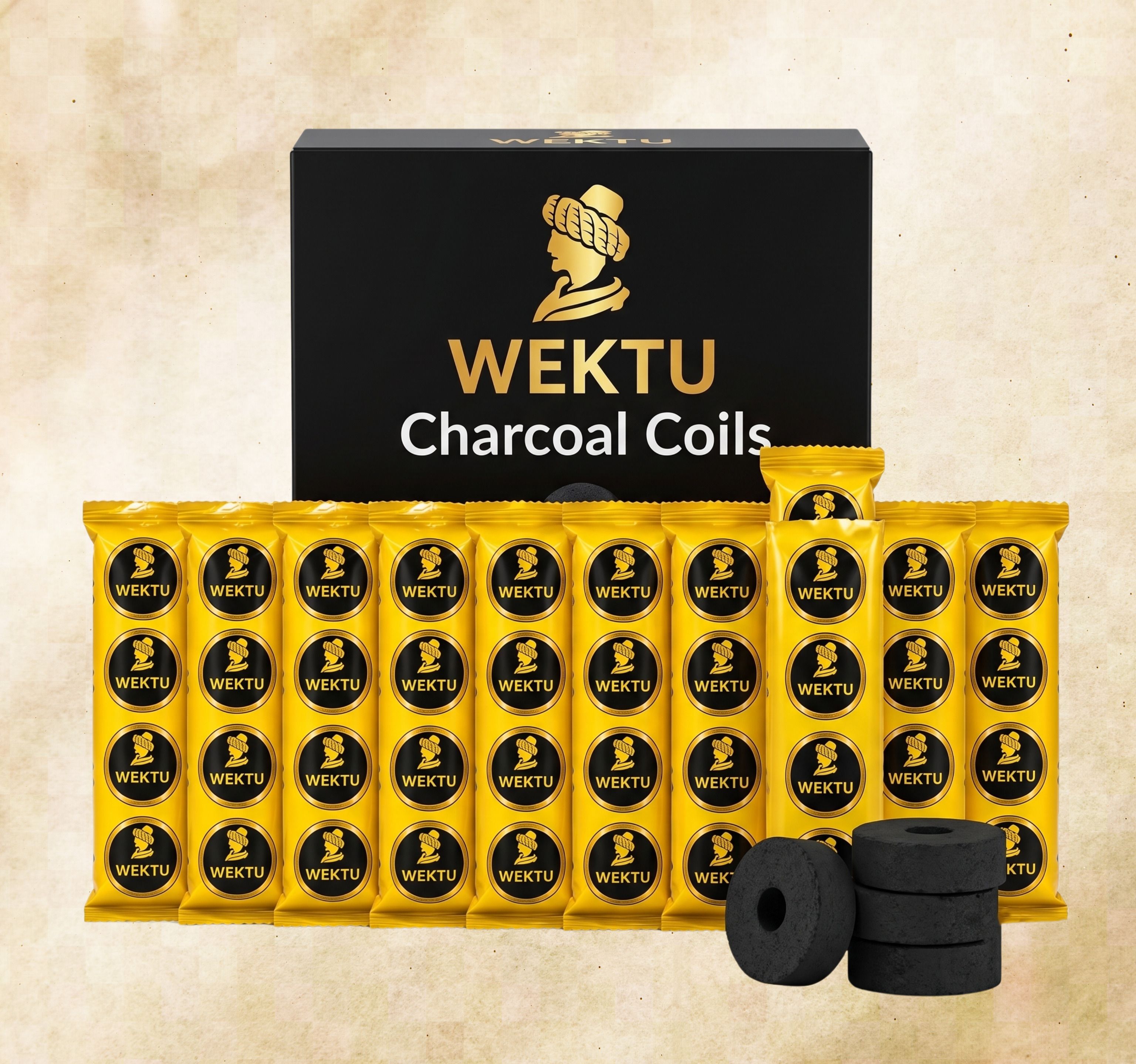wektu Premium Charcoal Coils (Pack of 10 Stacks) - Quick Ignition & Long Burning/04 Hookah Charcoals-picture-26
